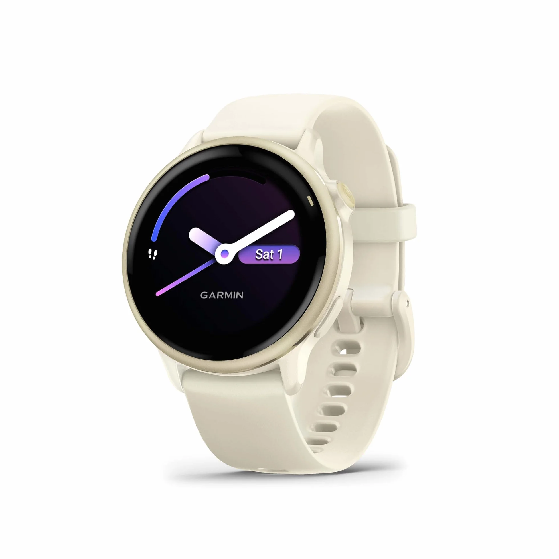 Garmin vívoactive 6 GPS Smartwatch, ekran AMOLED, 42 mm, złoty (Bone/Lunar Gold)