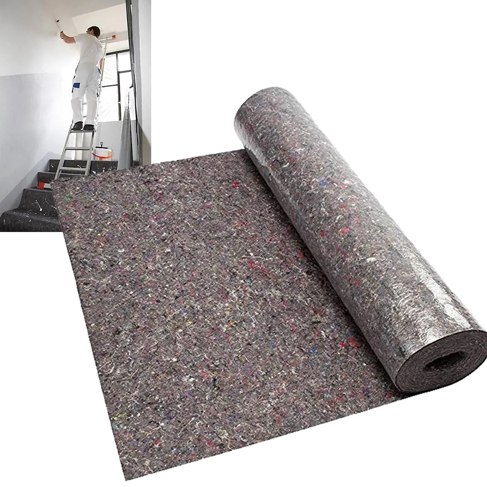 Froadp Włóknina malarska 100 ㎡ z powłoką antypoślizgową PE 180 g/m², włóknina ochronna, podkładka, folia maskująca, ochrona powierzchni do wykładzin podłogowych, tapetowania, materiały malarskie (2 x 50 ㎡)