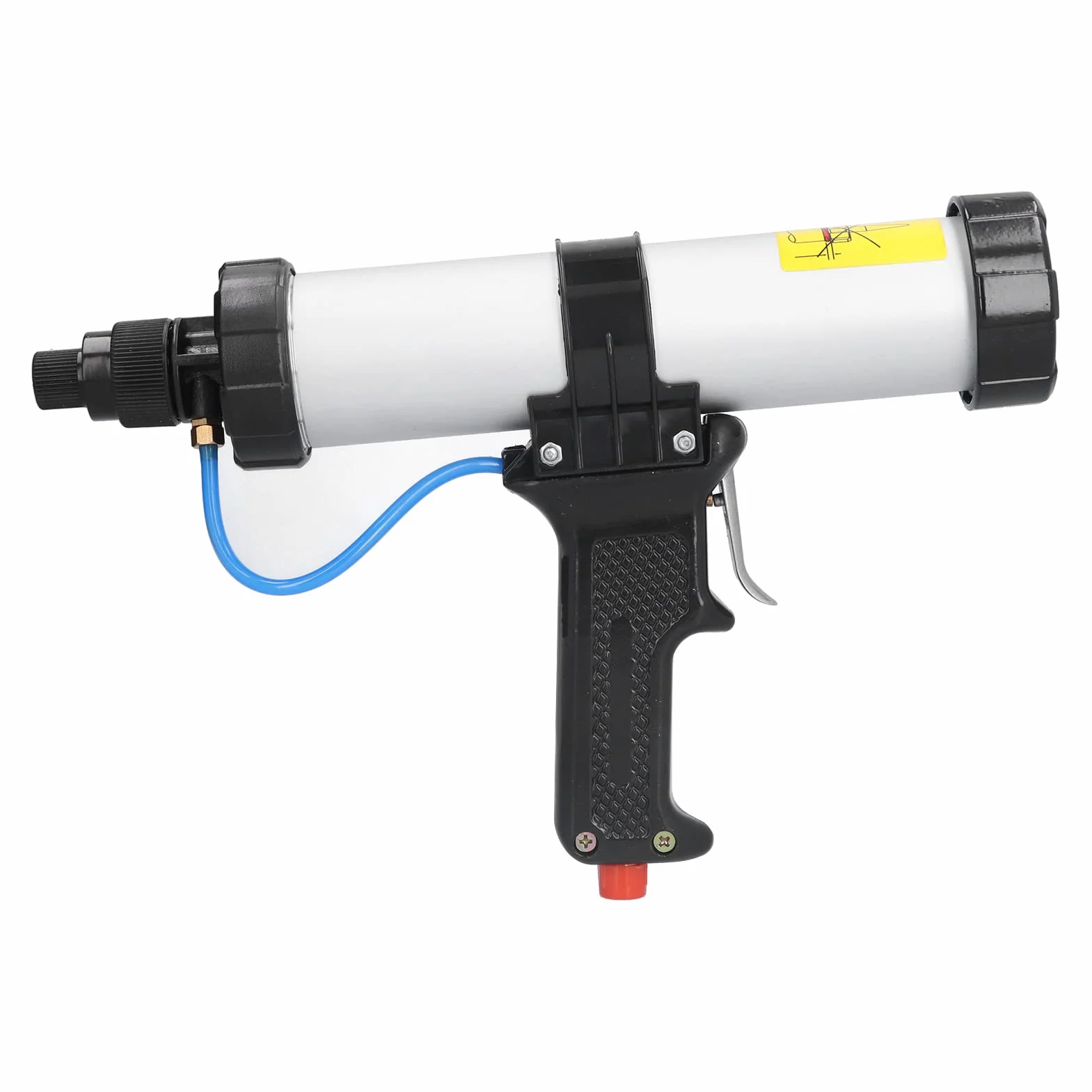 SIXRUN Pneumatyczny Pistolet do Uszczelniania z Regulatorem Ciśnienia Powietrza do Dekoracji Budynków, 310ml Pneumatyczny Pistolet Uszczelniania ze Stopu Aluminium z Ergonomicznym