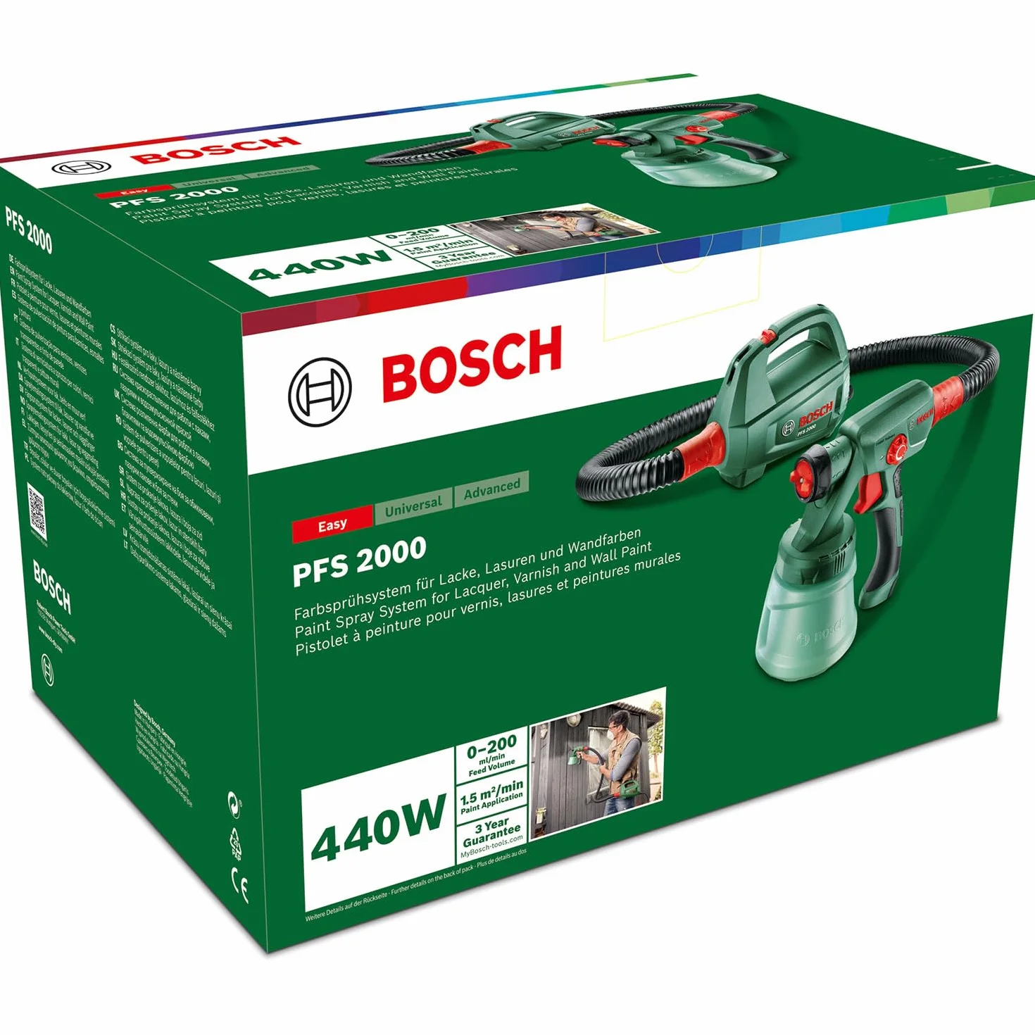 Bosch 603207300 System Natryskowy, 440 W, 240 V, Czarny/Zielony, ‎25 x 36 x 24.8 cm; 2 kg
