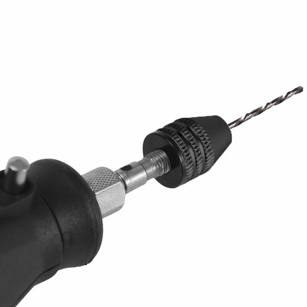 Mesee 2 sztuki Keyless Mini adapter do uchwytu wiertarskiego, 0,3-3,4 mm, szybkomocujący, mini-3-szczękowy uchwyt wiertarski, adapter śrubokrętu do szlifierek elektrycznych