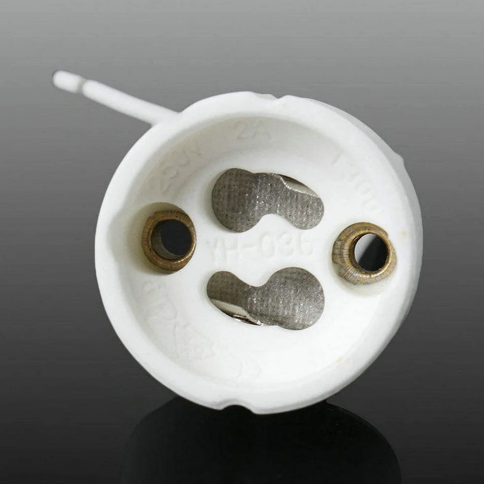 LATRAT 10 sztuk oprawek GU10 z kablem do lamp LED i halogenowych, 0-250 V, ceramiczna oprawka GU10 do reflektorów punktowych LED i lamp halogenowych