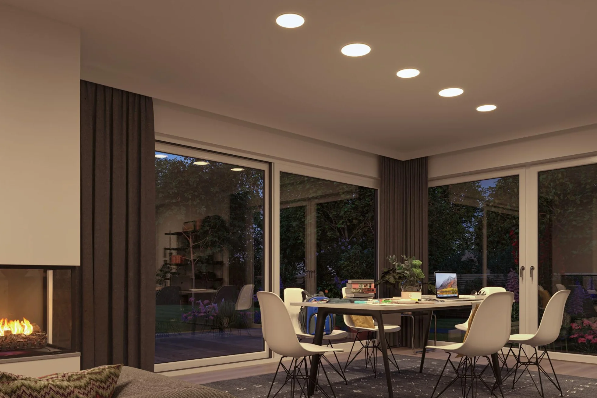 Paulmann 92391 Panel LED, oprawa wpuszczana Veluna VariFit, IP44 125mm okrągła, w kompl. oprawa sufitowa 1x8,5 W satynowa tworzywo sztuczne 4000 K
