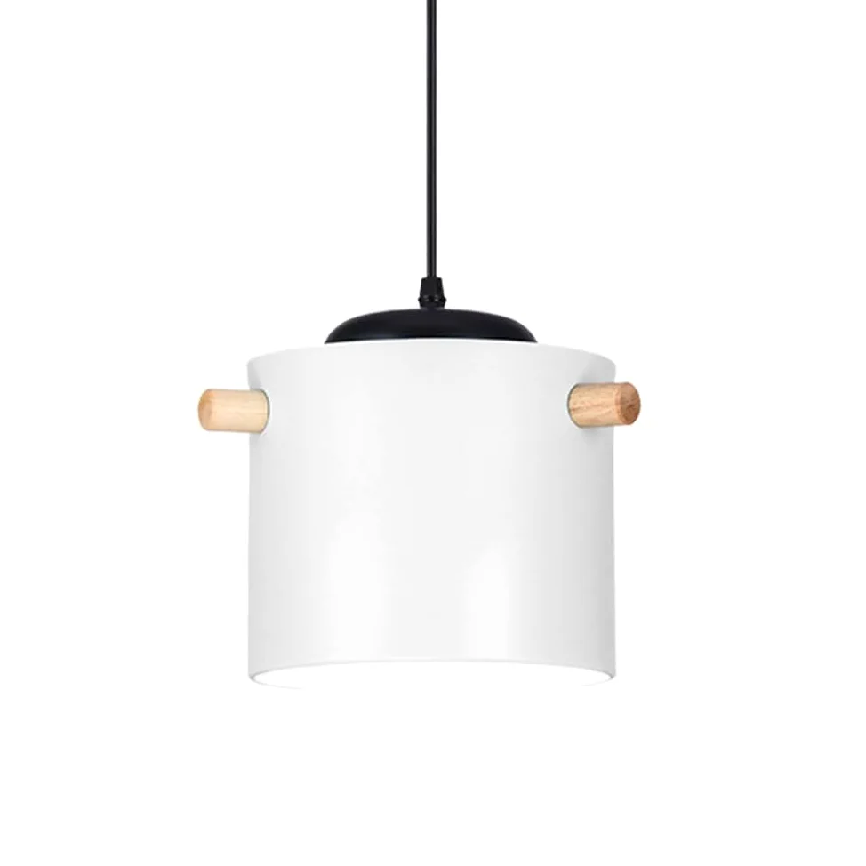 Nordic Wood Art Wisząca Lampa,Kolorowe Światło Wiszące Makaronu E27,Wiszący Sprzęt Prezentacja Prezentacja Latarnia Wisząca Farma,Regulowane Oprawy Oświetleniowe Sufitowe