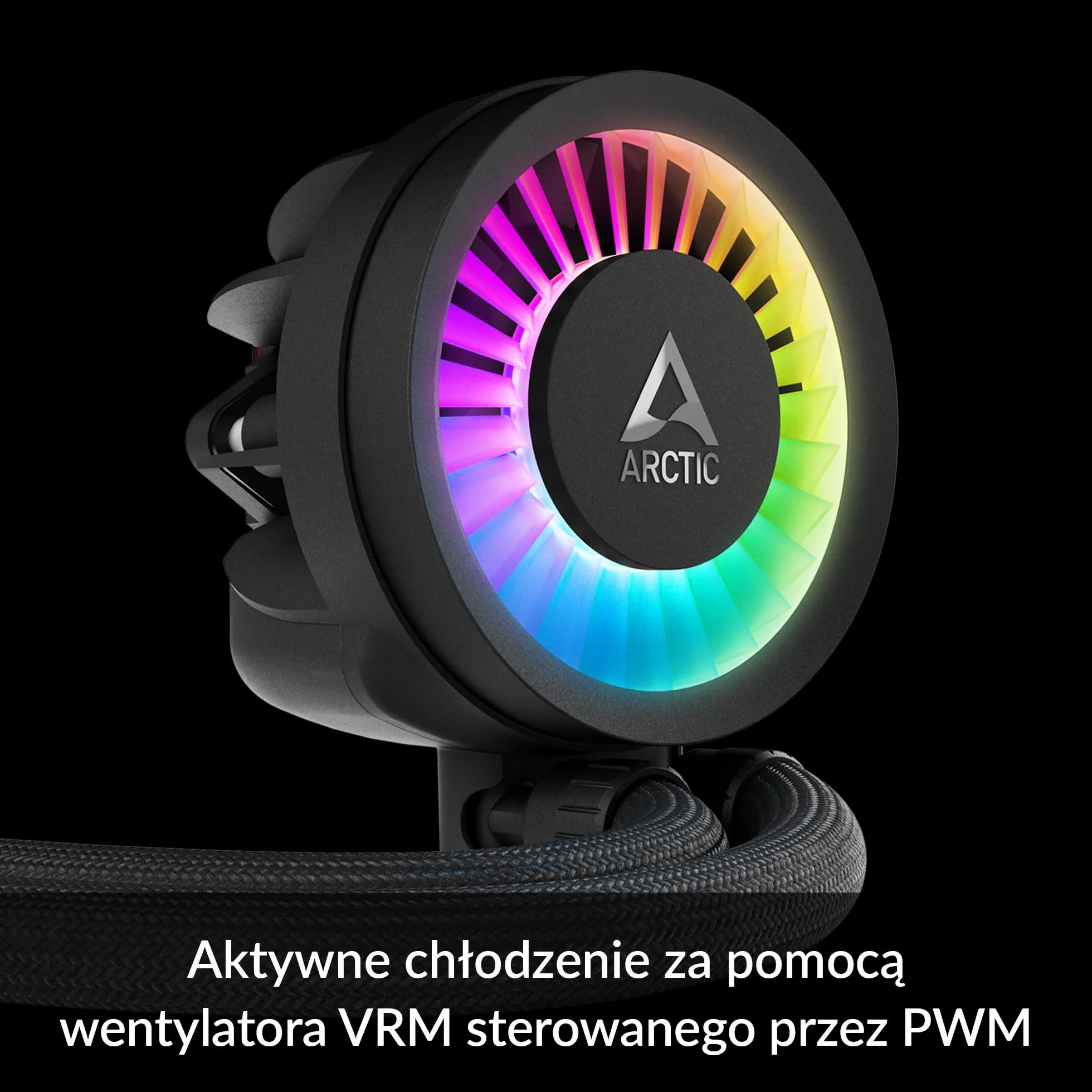 ARCTIC Liquid Freezer III 240 A-RGB - Chłodzenie wodne PC, All-in-One CPU AIO Water Cooler, kompatybilny z Intel i AMD, wydajna pompa sterowana PWM, wentylator: 200-1800 rpm, ramka kontaktowa LGA1851