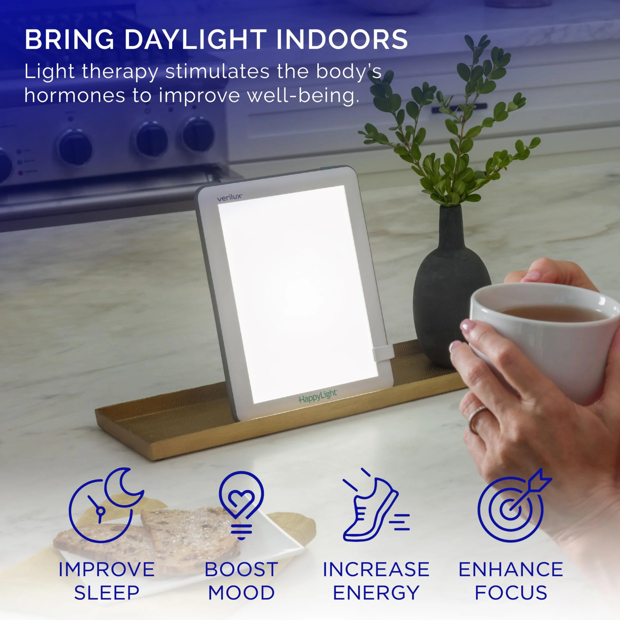 Verilux HappyLight VT22 Lampa do terapii światłem 100000 Lux z soczewką 35"