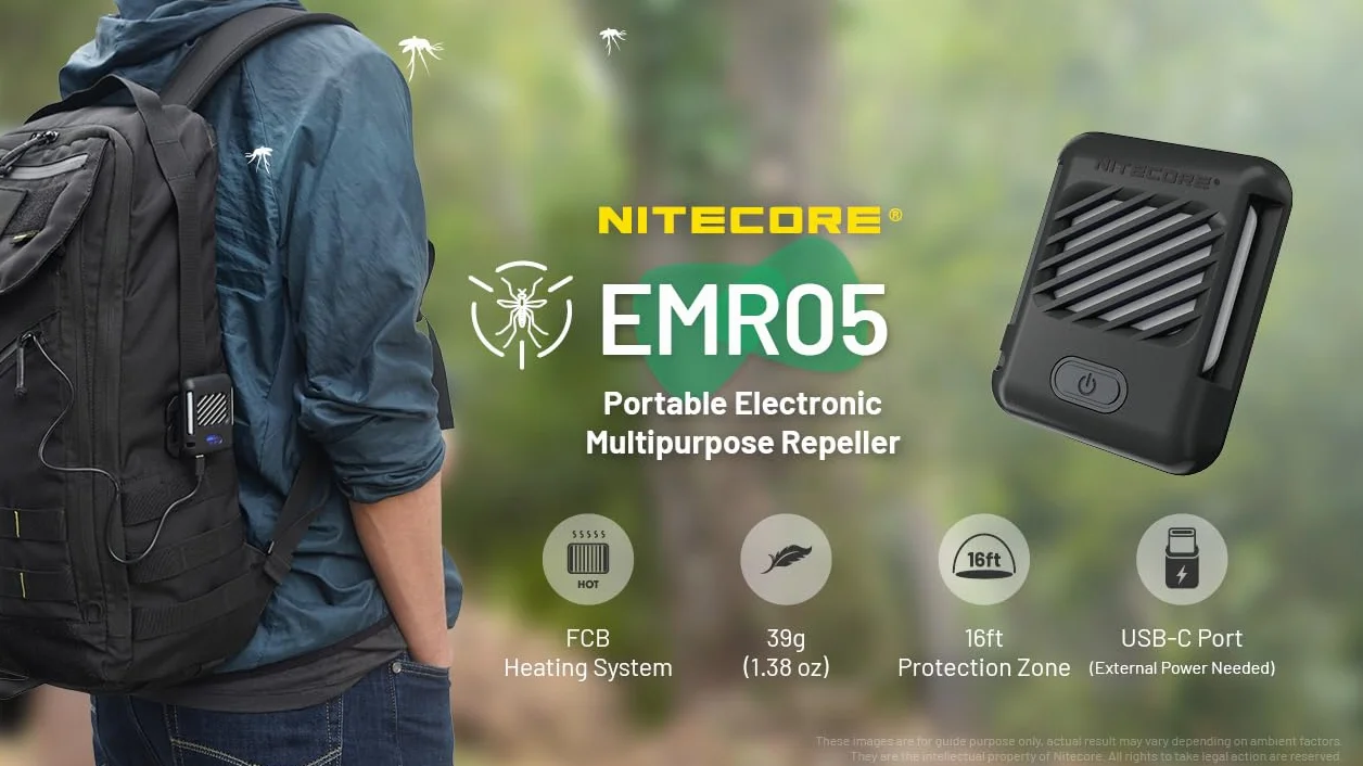 Nitecore EMR05 Odstraszacz komarów Brązowy