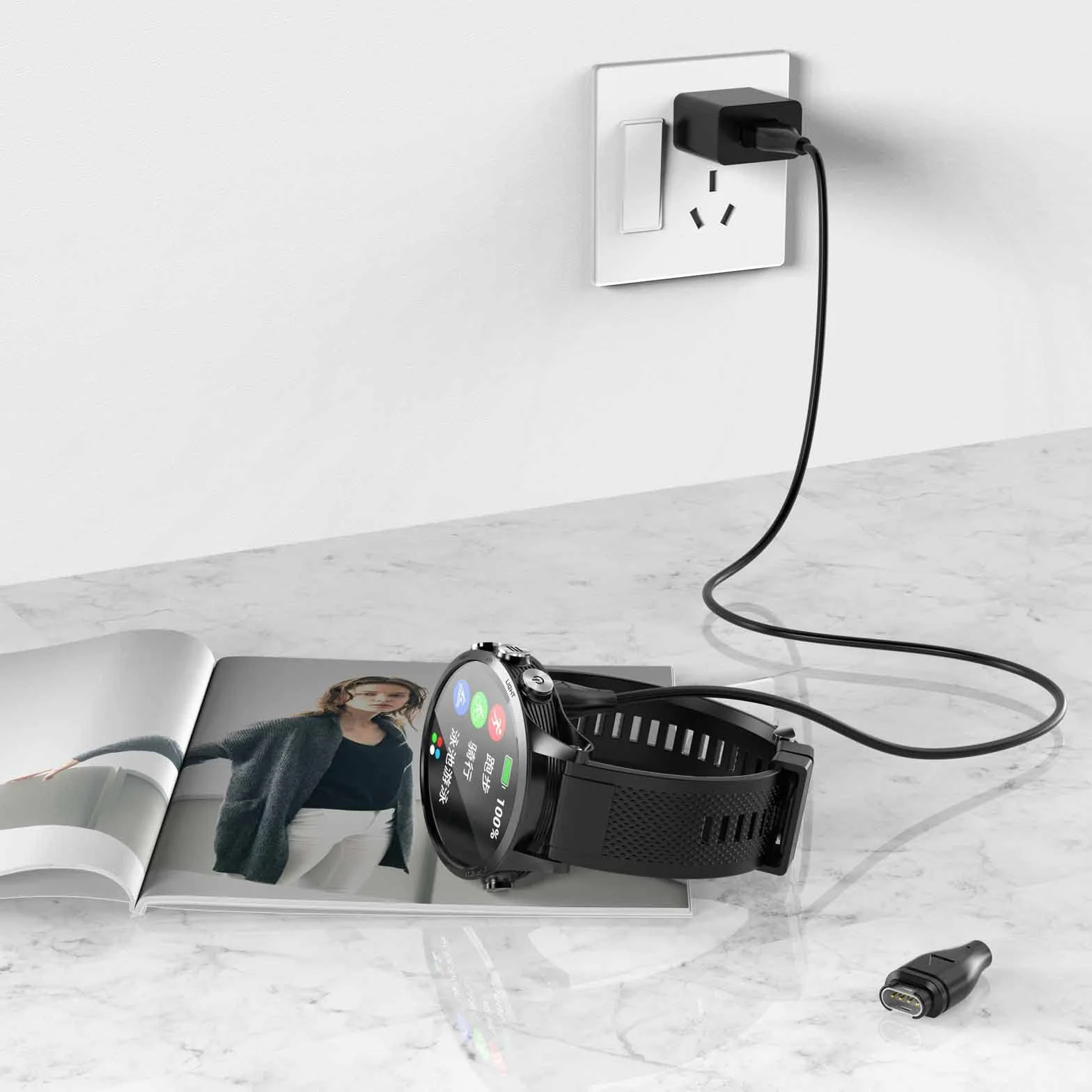Kabel ładujący Garmin Venu/Venu 2 Plus/Venu Sq/Venu Sq 2 Music/Venu 3/3S, USB, 50cm