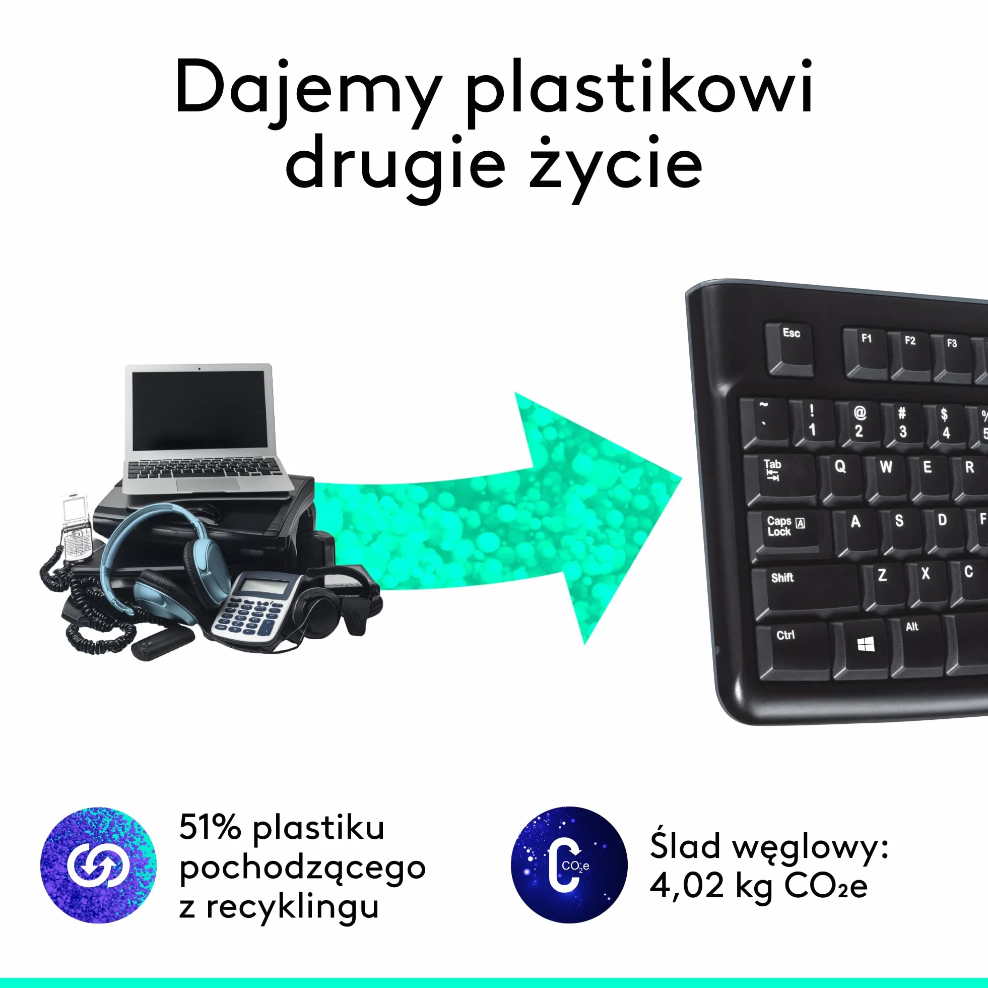 Logitech K120 Klawiatura Przewodowa dla systemu Windows, USB Plug-and-Play, pełnowymiarowa, odporna na zalanie, zakrzywiona spacja, zgodna z PC, laptopem, QWERTY układ US international - Czarny
