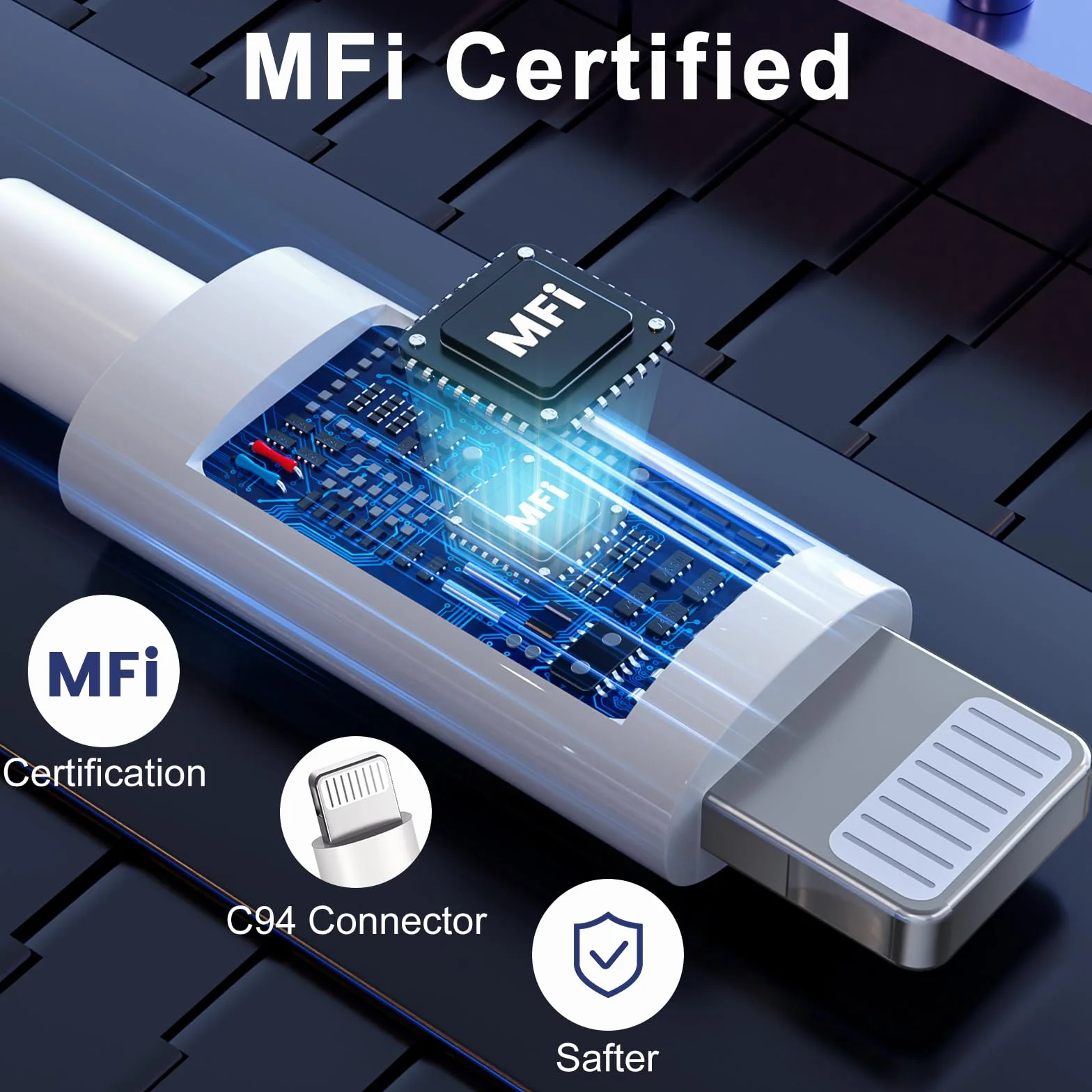 MFi Certyfikowana Ładowarka 20 W USB C na Lightning 2 M do iPhone'a Szybka Ładowarka