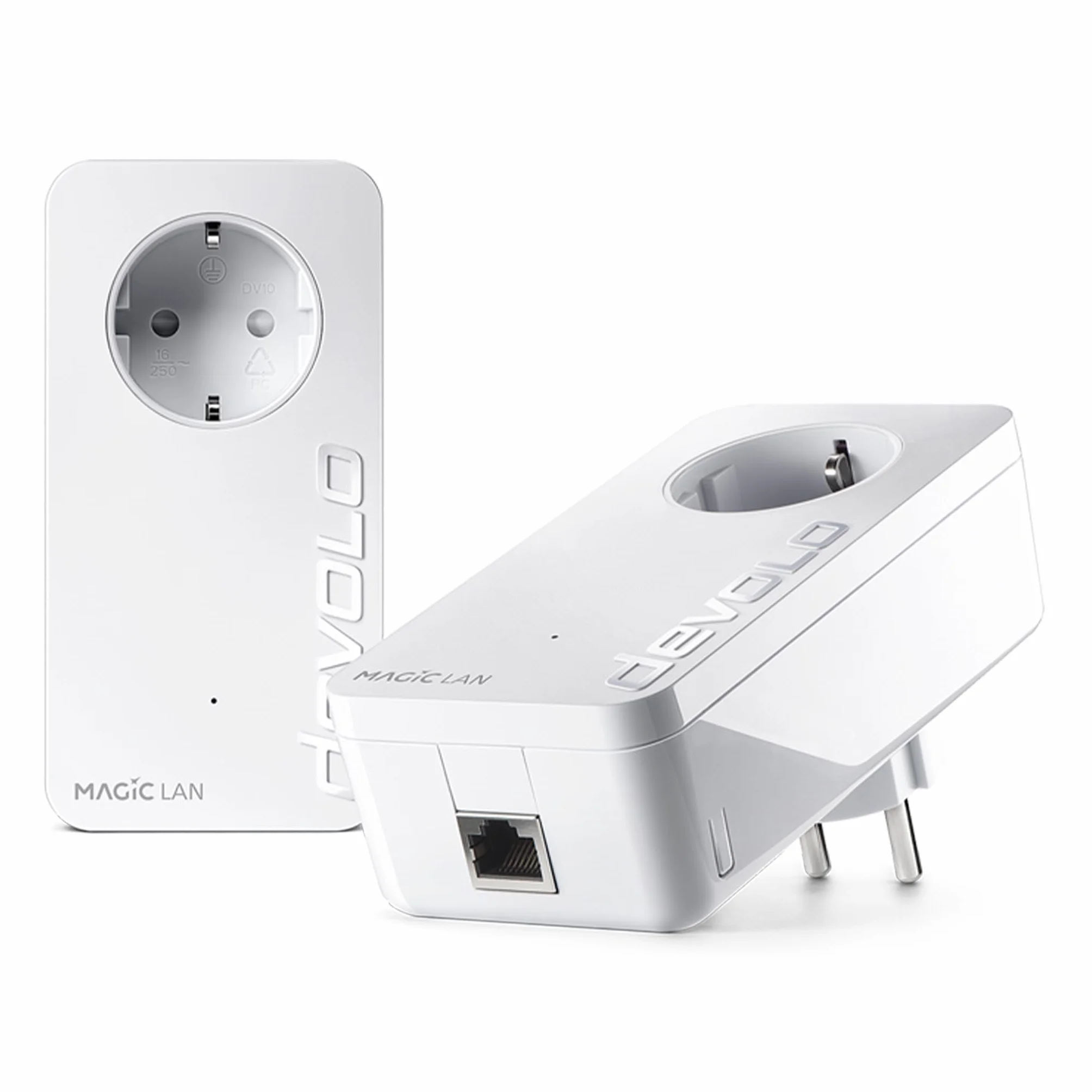 devolo 8413 Magic 2 LAN Starter Kit – adapter Powerline do 2400 Mbit/s, 2× Gigabit LAN, biały