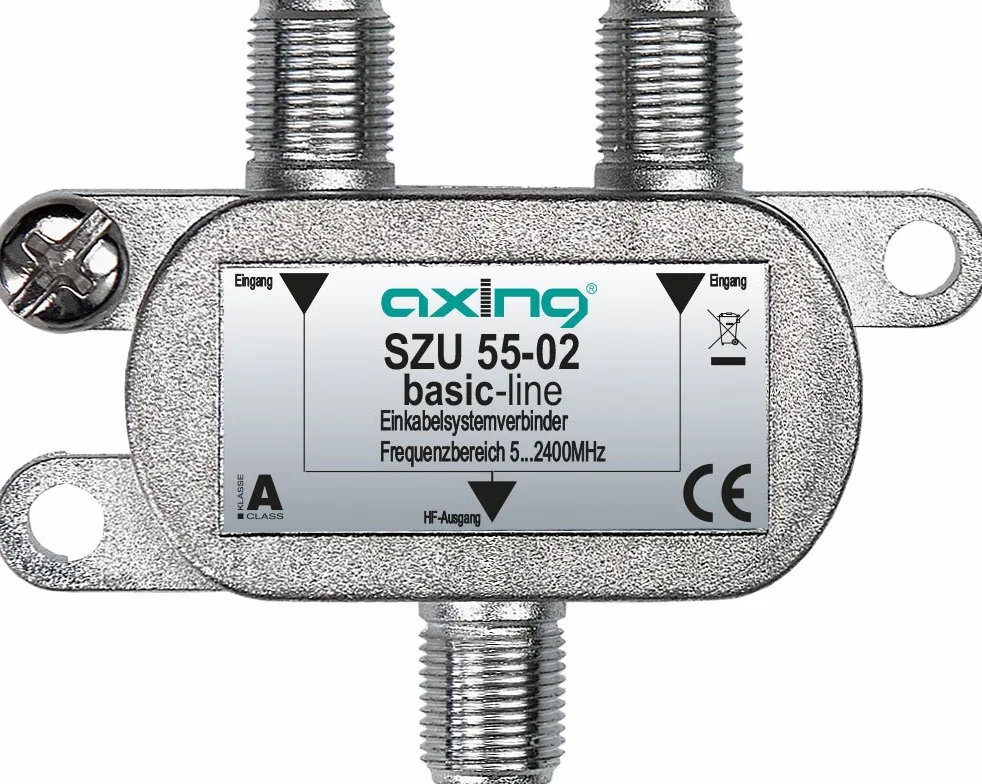 Axing SZU 55-02 złącze systemowe jednoprzewodowe, łączniki do 2 kabli jednoprzewodowych i multiprzełączników, metal