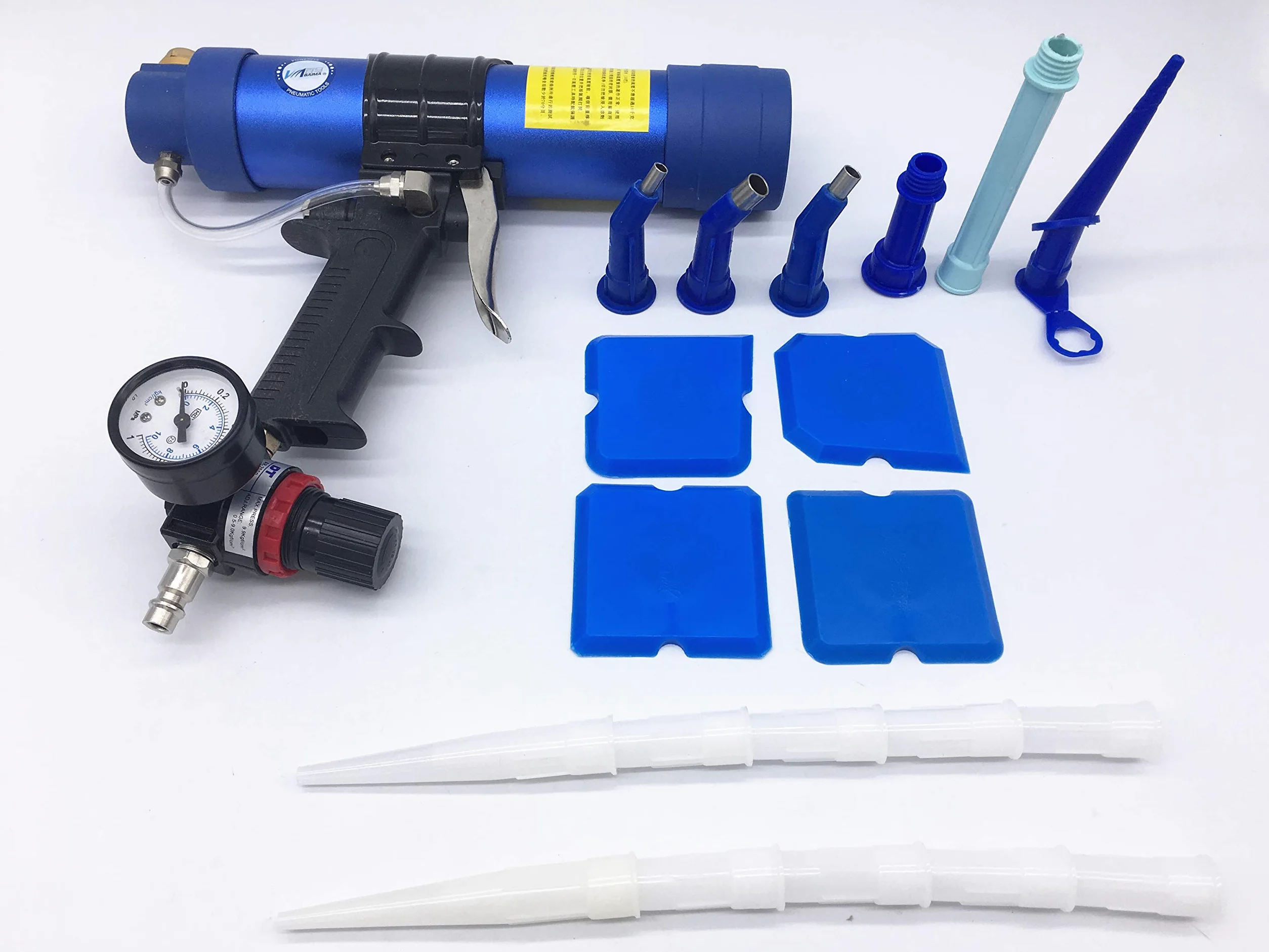 Pneumatyczny dozownik kartuszy pistolet do uszczelniania powietrzem silikon uszczelniacz cementu sprężone powietrze aplikator Caulk pistolet 310 ml narzędzie do klejenia