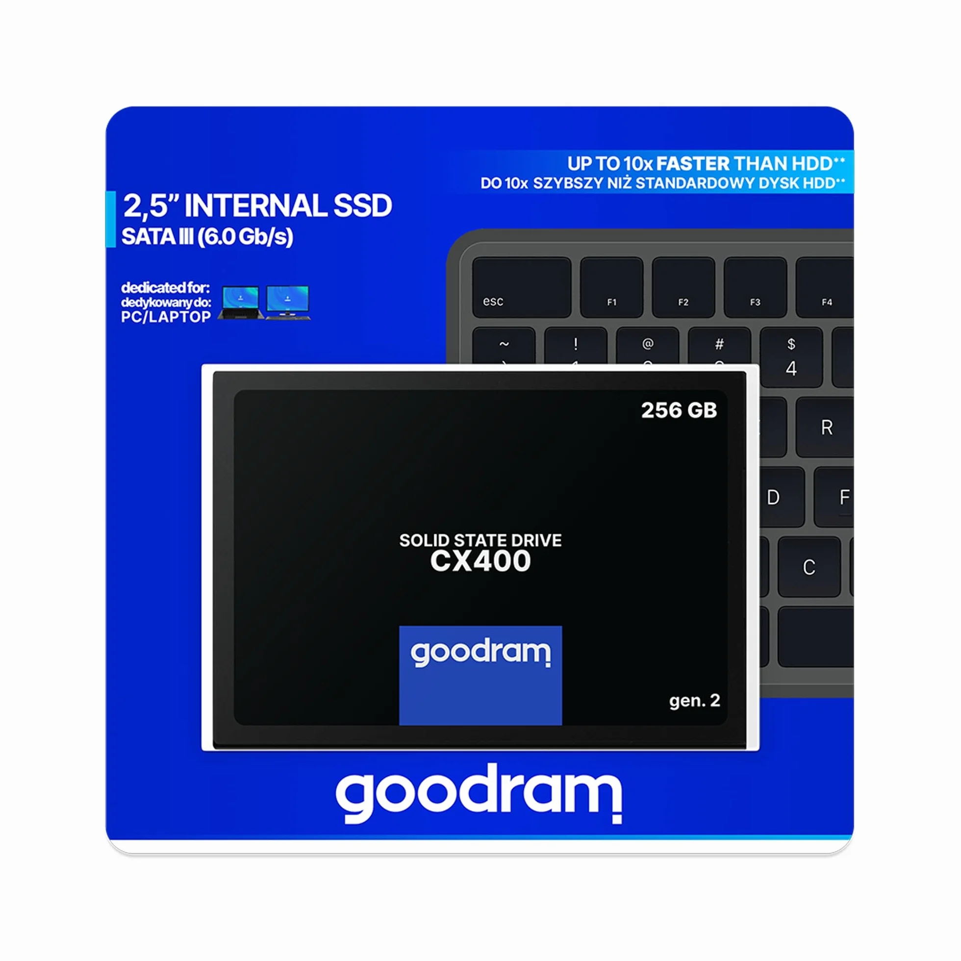 Goodram SSDPR-CX400-G2 Dysk SSD 256 GB Czarny