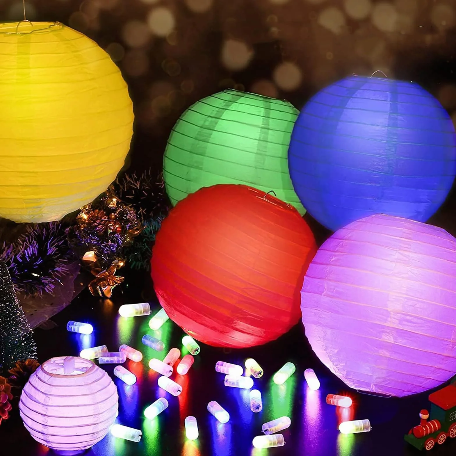Koboko 30 sztuk mini diody LED do balonów, kolorowe mini światło LED, latarnie LED do balonów, świeczki LED do balonów, światło LED do balonów papierowych, światło LED do balonów na urodziny, wesele