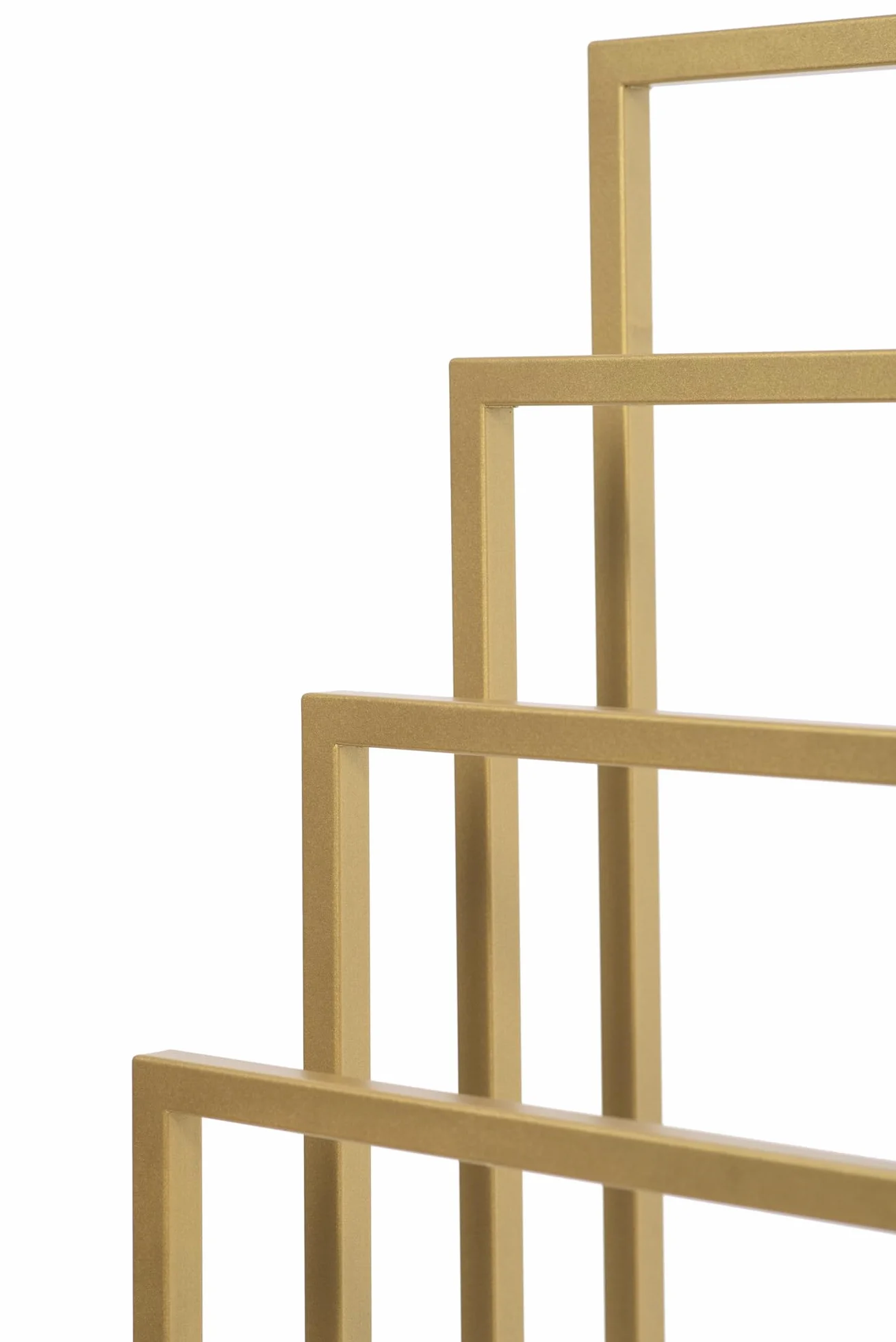 Wolnostojący Wieszak na Ręczniki - szer. x gł. x wys. 45x29x96cm - Wykonany z Metalu, z Podkładkami Antypoślizgowymi, Stabilny, Produkt UE, bez Montażu - VIVO - 4 pręty - Złoty
