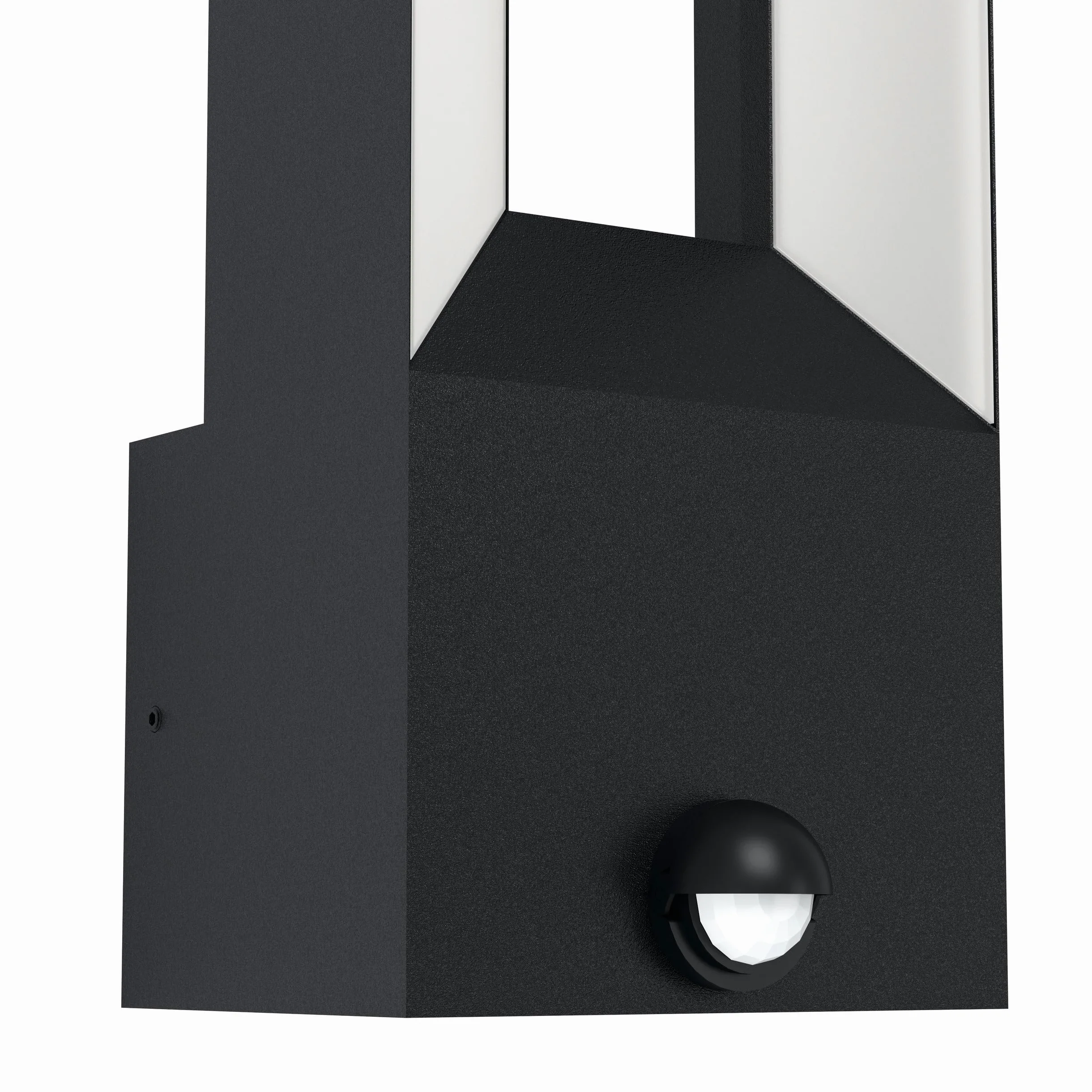 EGLO Lampa zewnętrzna ścienna LED Riforano z czujnikiem ruchu | czujnik zmierzchowy, odlewu aluminiowego w kolorze czarnym i tworzywa sztucznego w kolorze białym, ciepłej bieli, IP44