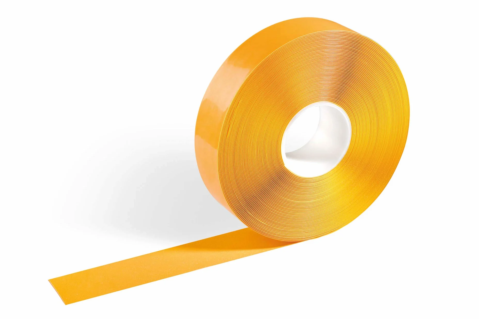 Durable taśma do znakowania podłóg Duraline, samoprzylepna i antypoślizgowa, 50 mm x 0,5 mm x 30 m (szer. x wys. x dł.), RAL 1003 żółty sygnałowy, 102104