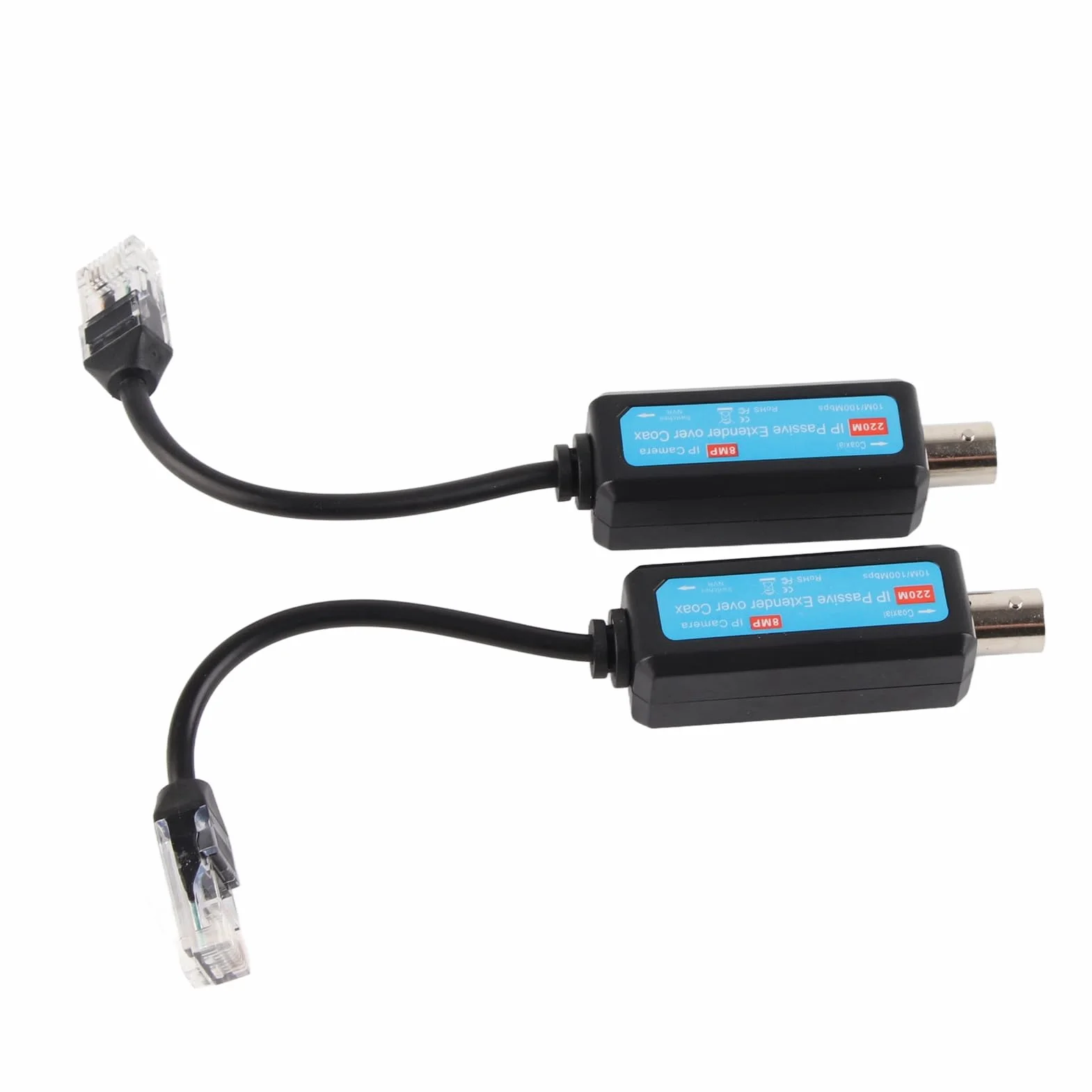 Adapter moca do ethernet over coax ethernet over coax 17×9×3 1 para 10 100 Mb/s 1 kanał pasywny ip koncentryczny nadajnik odbiornik przedłużacz do kamery ip nvr koncentryczny
