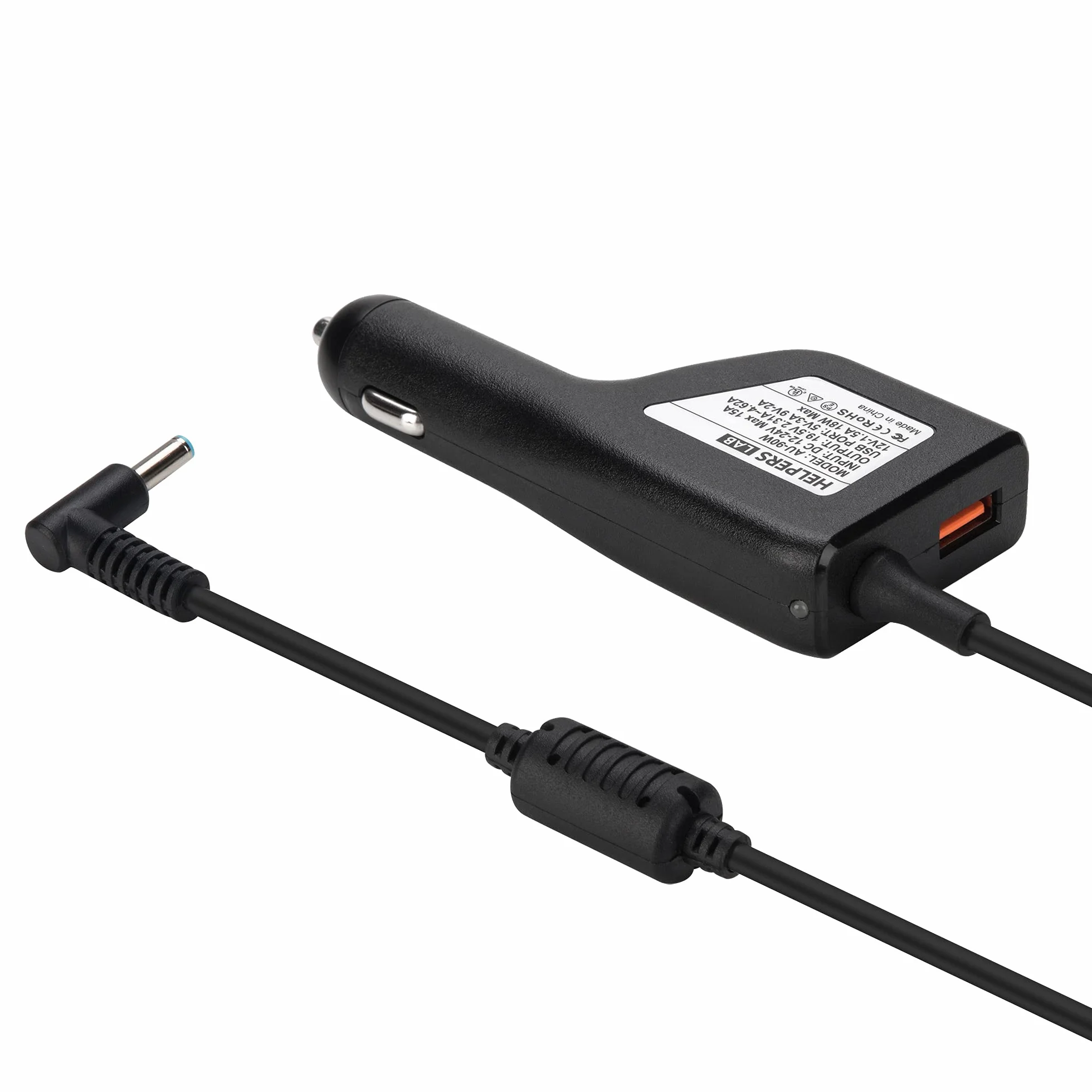 HELPER 19,5 V 4,62 A Ładowarka samochodowa do HP Laptop Envy4 Envy6 EliteBook TouchSmart Folio Pavilion Stream Spectre Zbook chromebook 90 W 65 W 45 W Niebieskie złącze