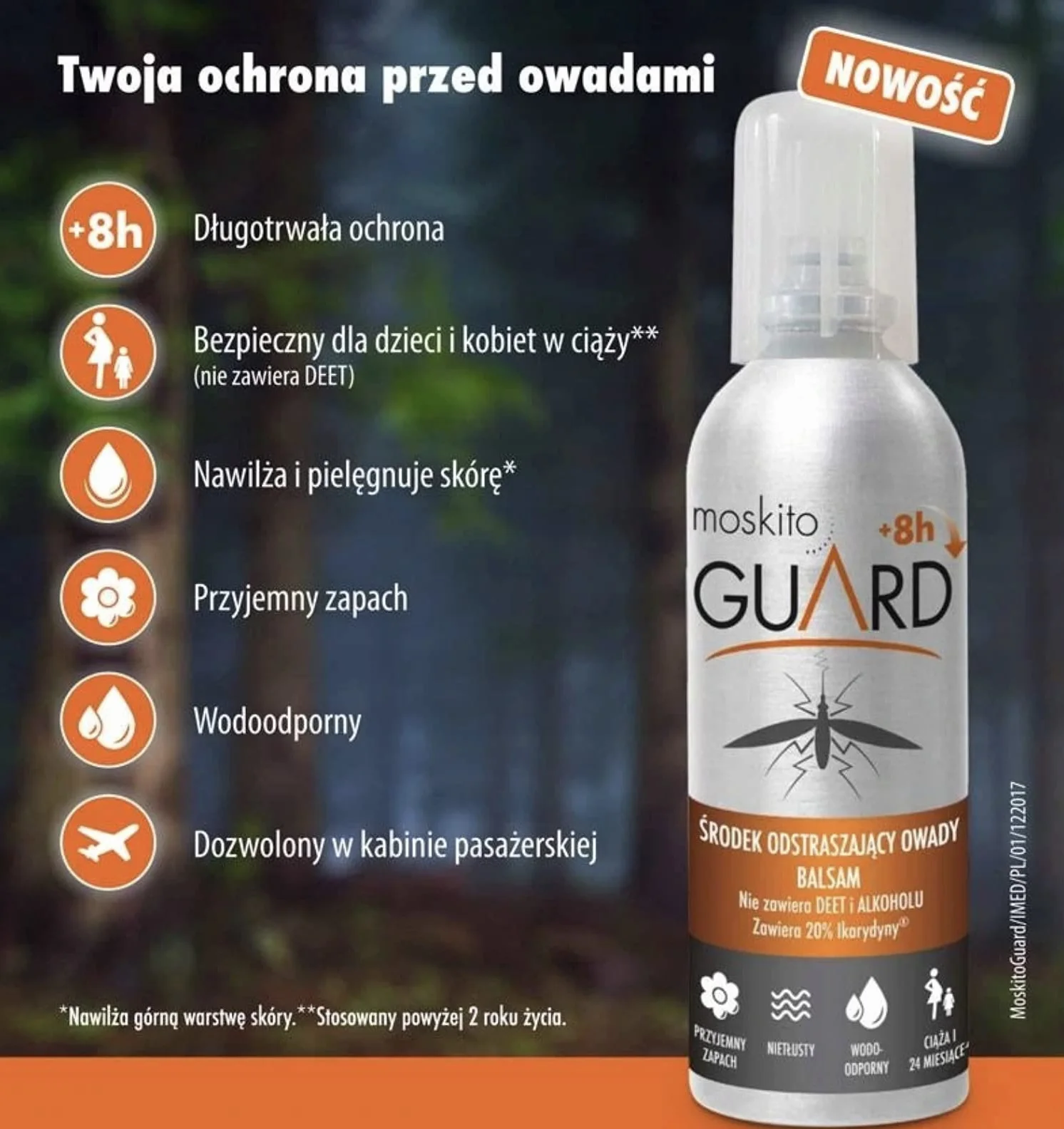 75ml - Bardzo wydajny & bezpieczny repelent w formie mleczka chroniący przed komarami, kleszczami i owadami do 8h. Nawilżający skórę BEZ DEET. Polecany dla dzieci i kobiet w ciąży