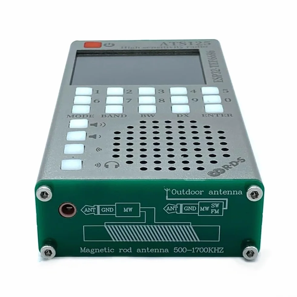 ATS125 przenośny odbiornik radiowy FM SW LW TEF6686 wyświetlacz dotykowy IPS bateria 2500 mAh