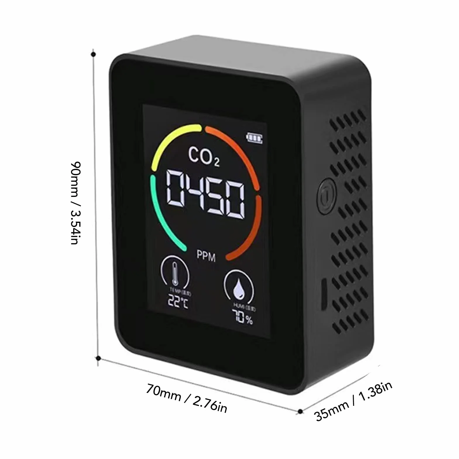 Detektor CO2 Monitor Jakości Powietrza z Czujnikiem TVOC, Monitor w Czasie Rzeczywistym, łatwy Odczyt, Szerokie Możliwości