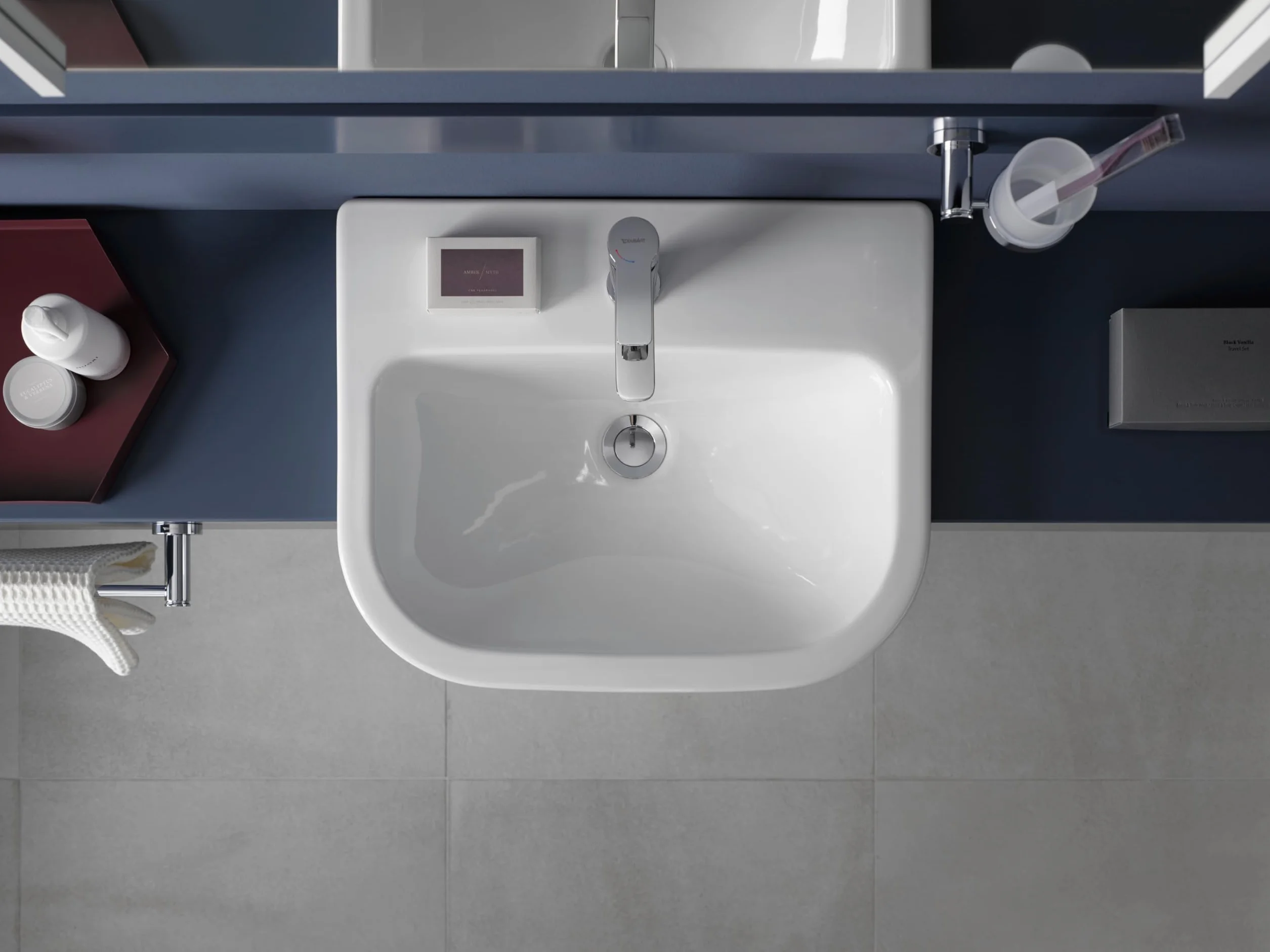 Duravit Bateria umywalkowa D-Code, rozmiar M (wysokość wylewki 167 mm), energooszczędna bateria umywalkowa (FreshStart), oszczędzający wodę kran łazienkowy (MinusFlow), z zestawem odpływowym z