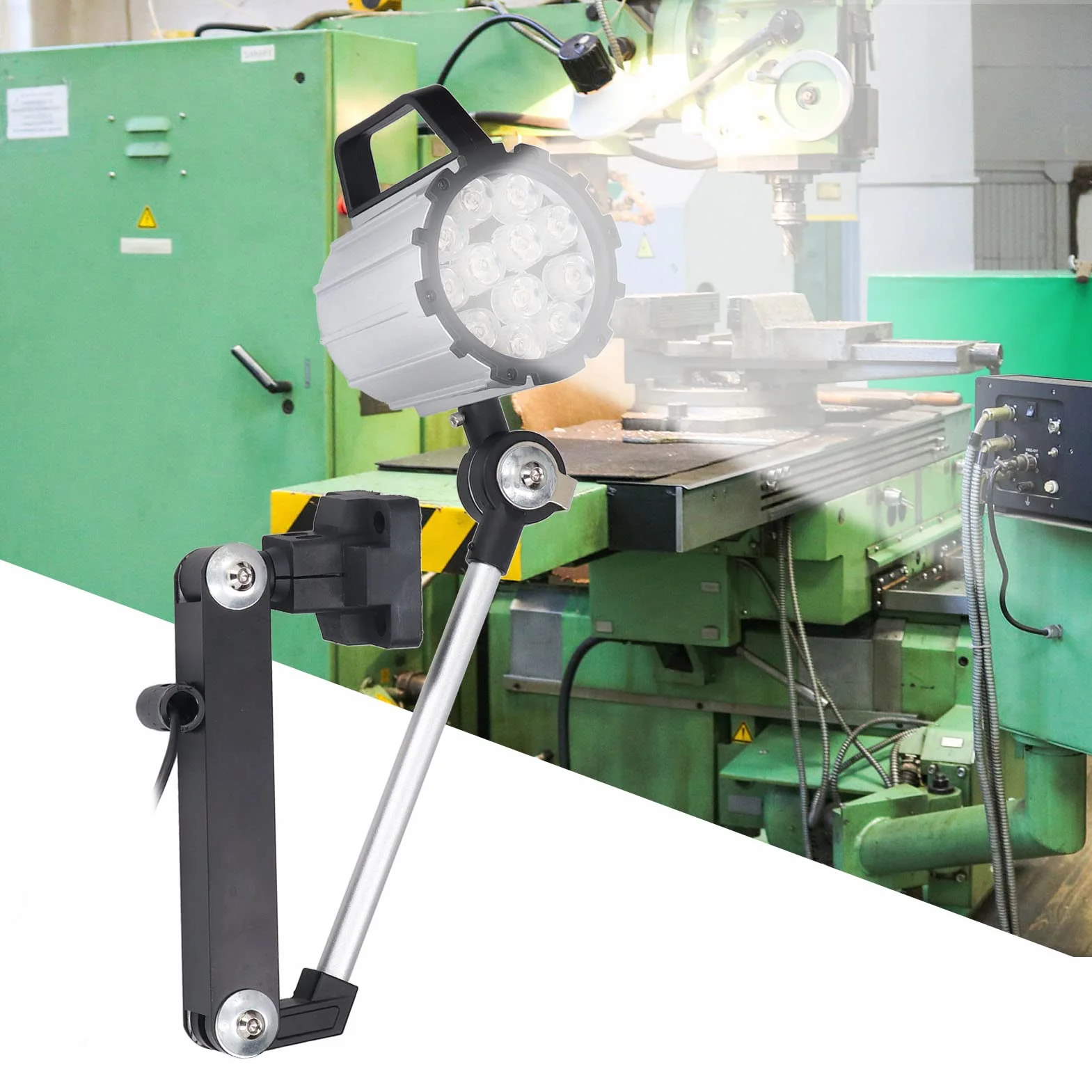 Led wodoodporna lampa robocza obrabiarki cnc składana olejoodporna wodoodporna 12w oświetlenie lampa biurkowa 24v