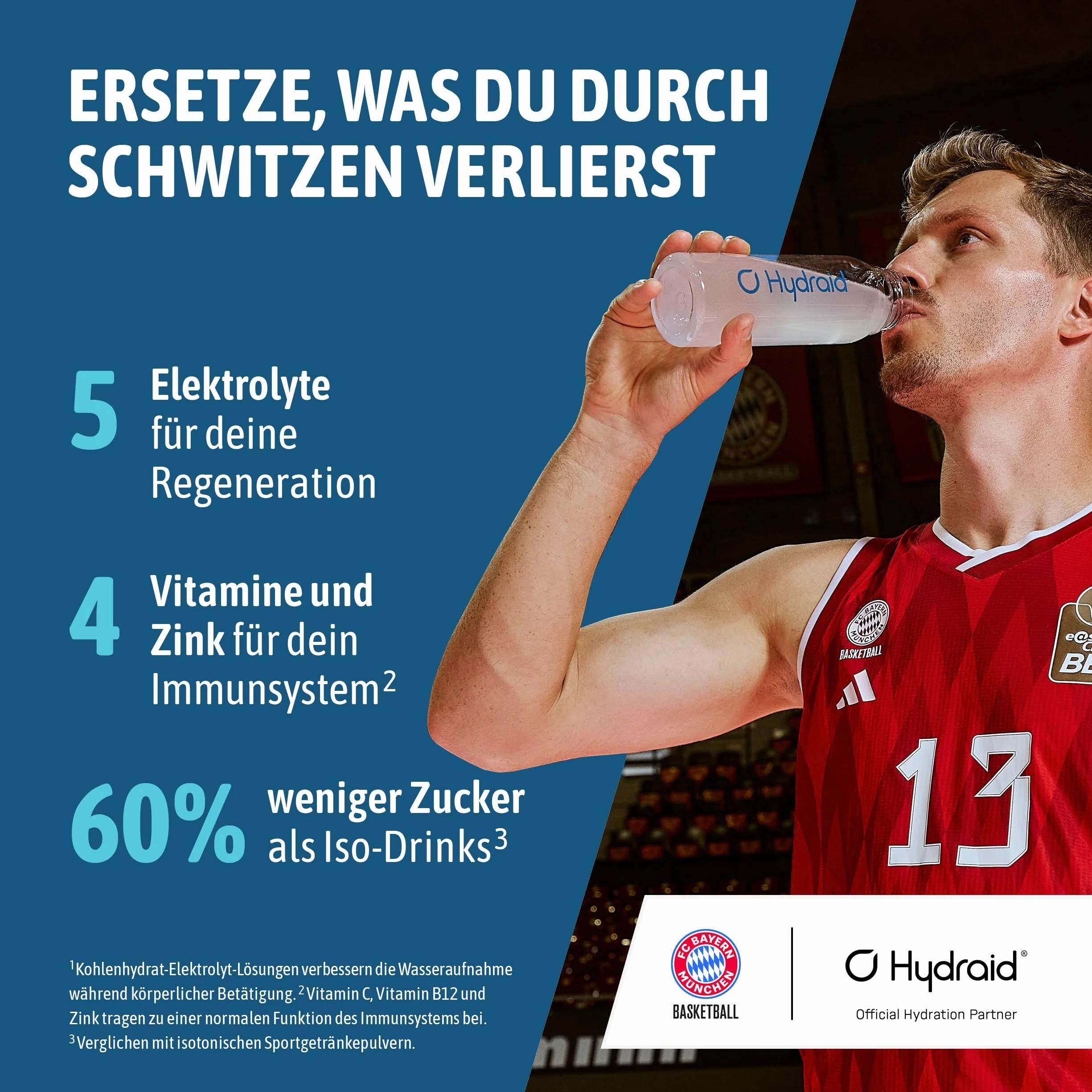Hydraid Hydration Helper BOSCO OWOCE - proszek elektrolitowy z elektrolitem 1118 mg dla sportu i szybkiego powrotu do zdrowia - 25 saszetek o smaku jagód