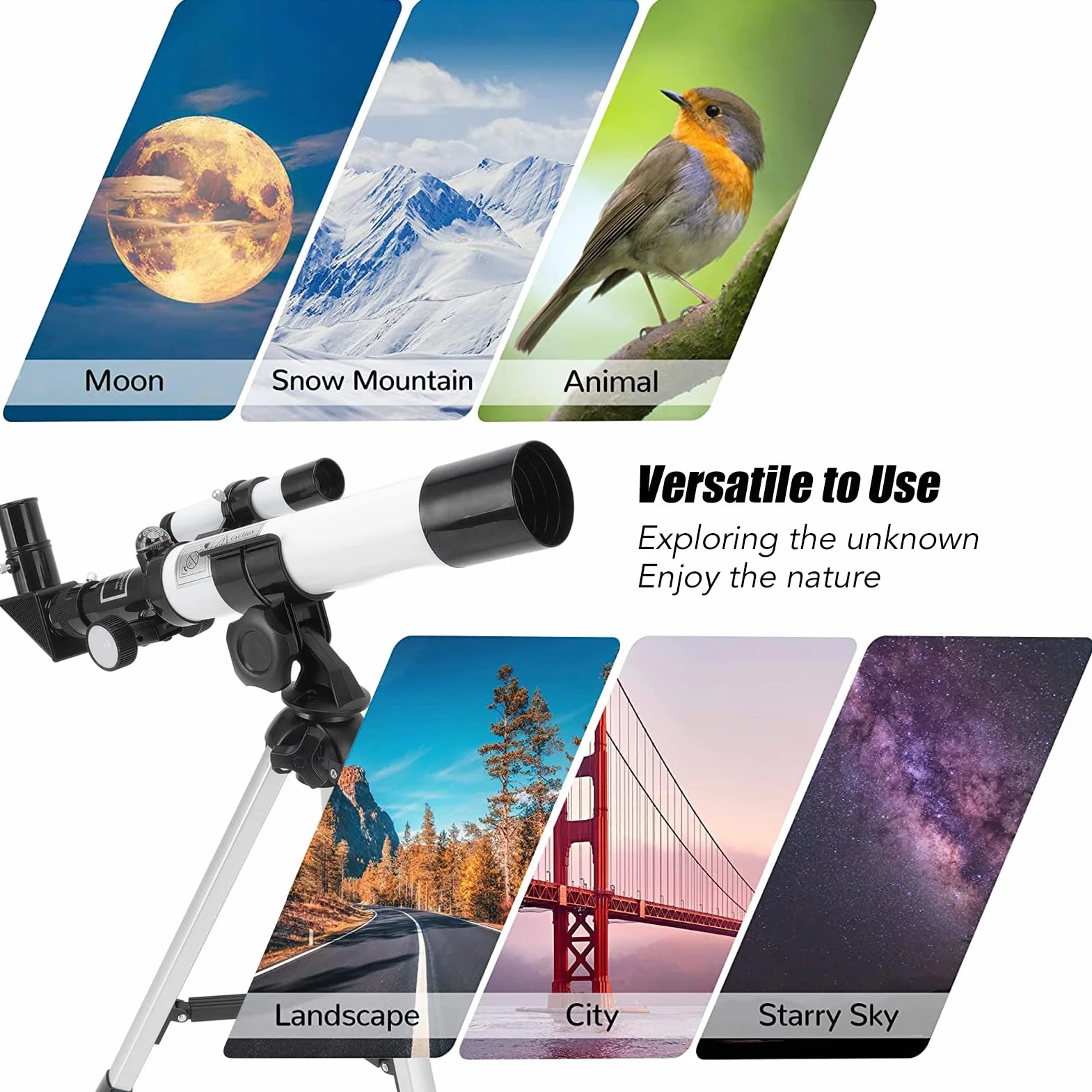 Teleskop Astronomiczny Refraktora 40mm 400mm Przenośny dla Dorosłych Dzieci