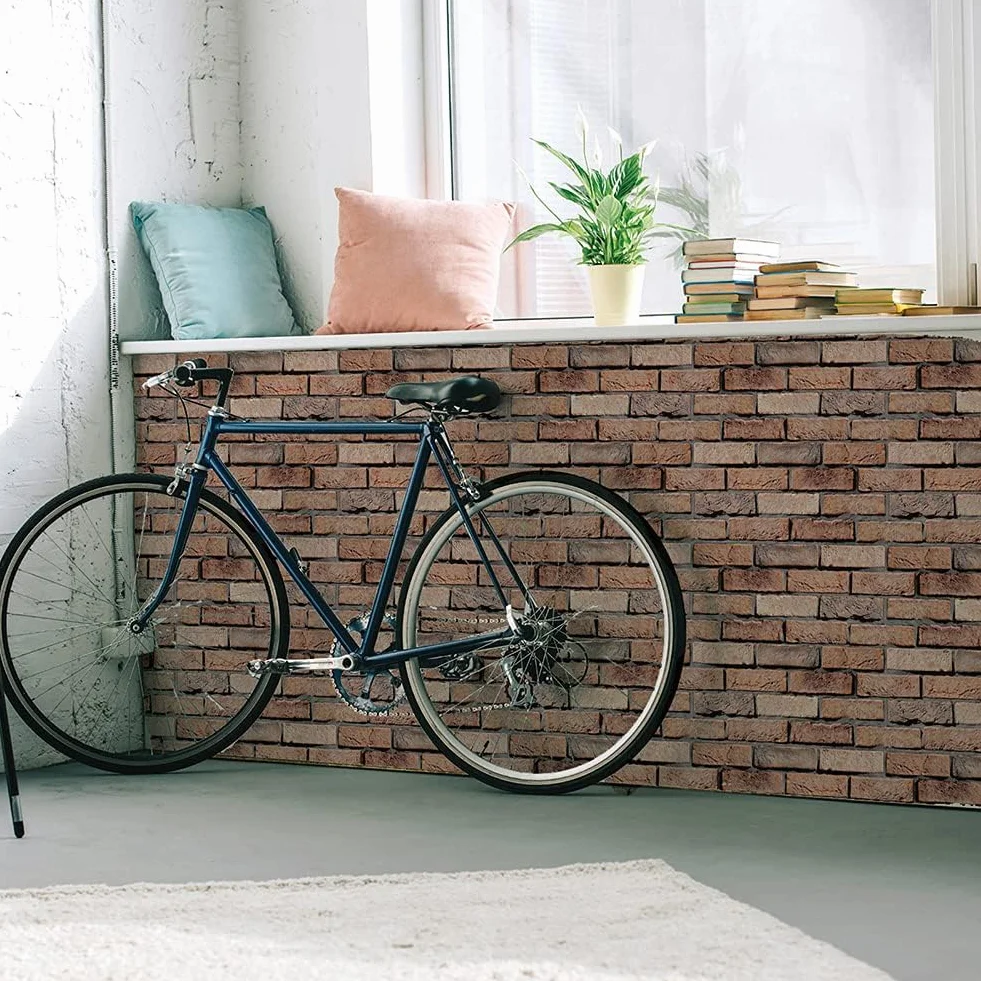 40 sztuk samoprzylepnych paneli ściennych 3D, 30 × 30 cm, panele ścienne z tworzywa sztucznego, panele ścienne PCW, tapeta z cegły do wnętrz, na zewnątrz, do pomieszczeń biurowych