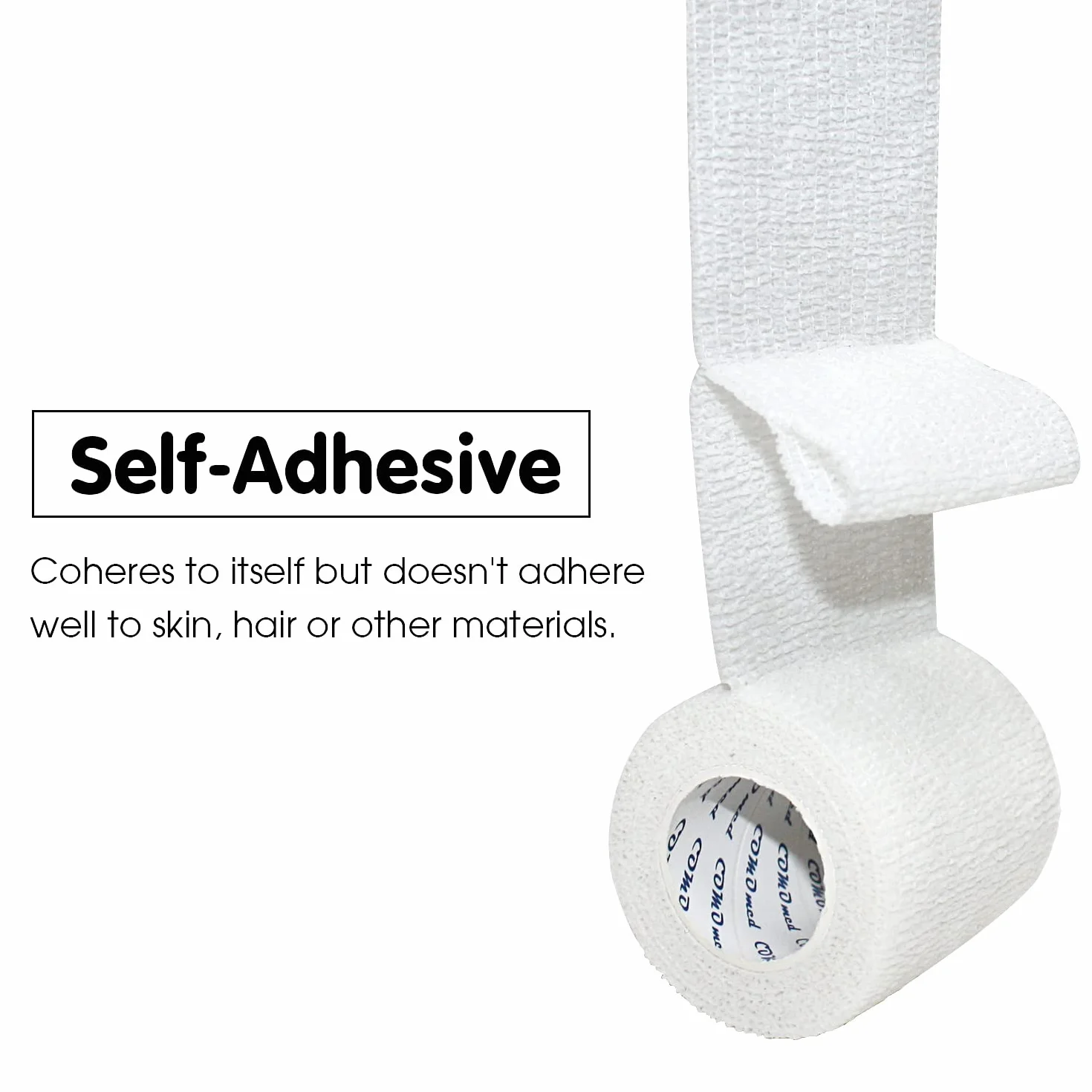 6 Rolls Cohesive Bandage White 5 cmX4,5 m, elastyczny bandaż, nietkana spójność, taśma sportowa, owijana tłuszcz, bandaż owijany, Suitable for Sensitive Skin…