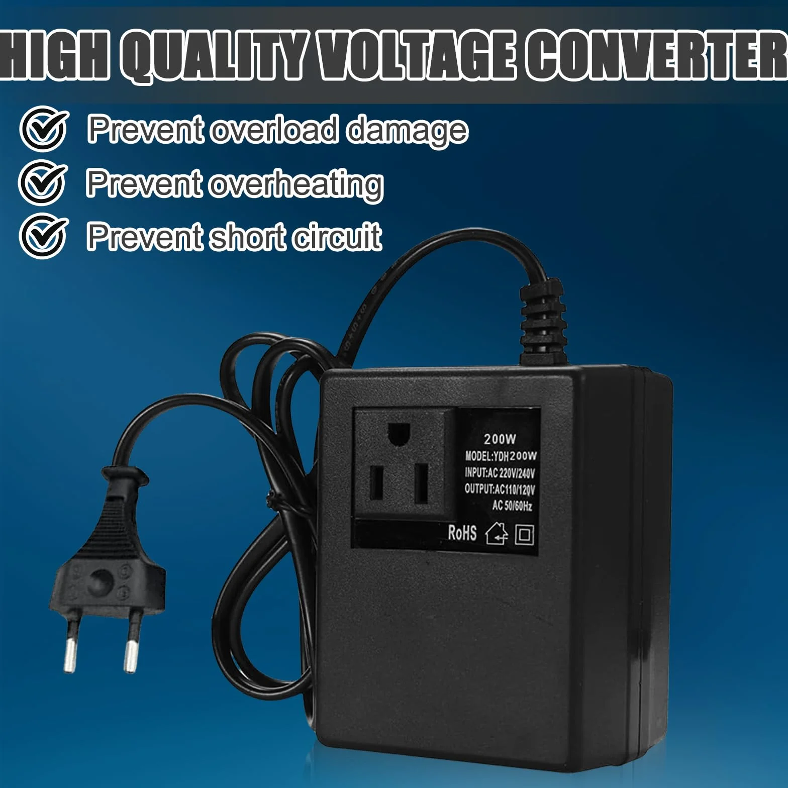 Przetwornica napięcia 220V na 110V 200W adapter sieciowy krok w dół
