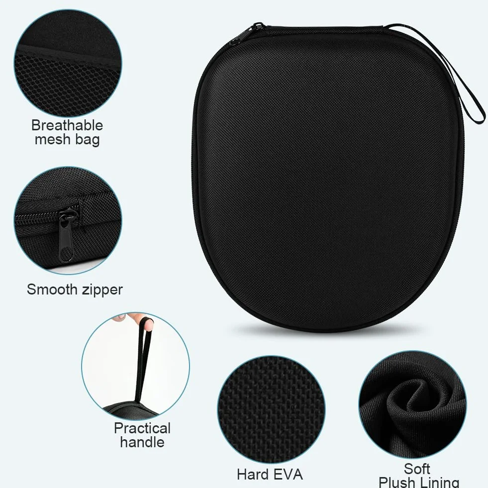 Etui Kompatybilny z Sony WH-1000XM4 WH-CH700 WH-CH710 WH-CH720N JBL 720BT 710BT, Twarda Obudowa EVA, Przenośna Torba Podróżna, Czarny