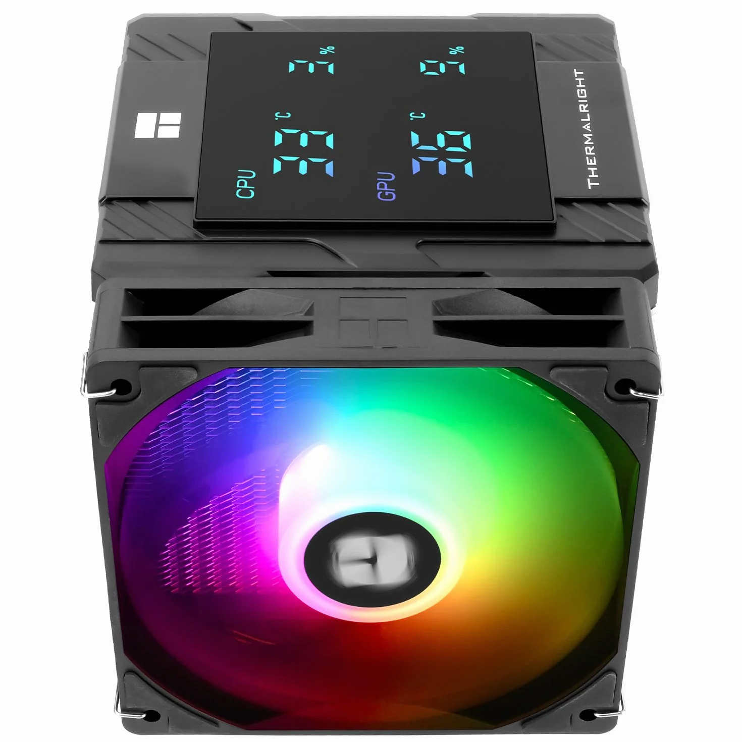 Thermalright Peerless Assassin 120 Digital ARGB Black chłodnica procesora, chłodzenie z podwójnymi wieżami i podwójnymi wentylatorami, chłodzenie powietrza CPU, cyfrowa osłona ekranu, do AM4/AM5,
