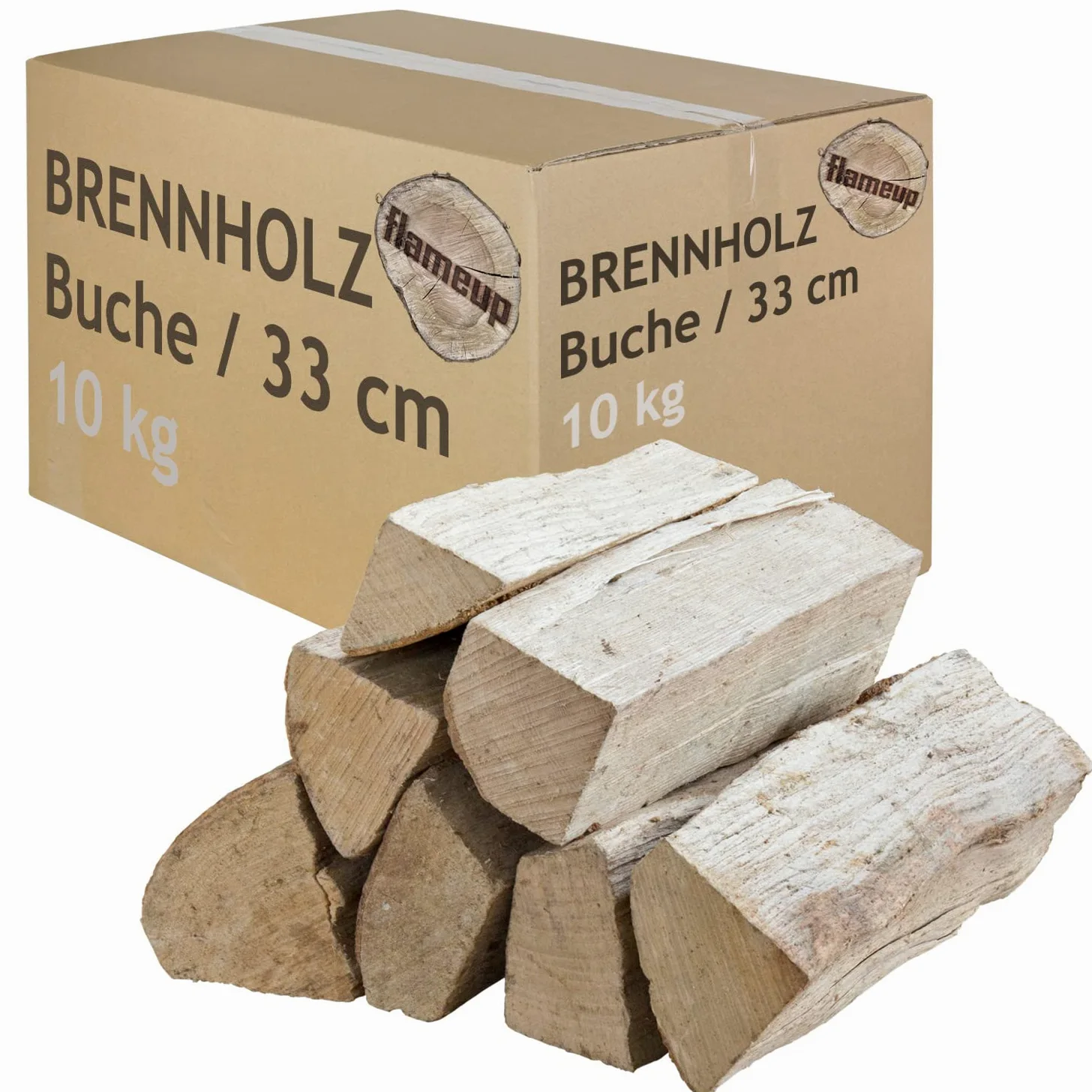 Drewno opałowe, drewno kominkowe, 10 kg, do pieca kominkowego, paleniska, grilla, drewno bukowe, polane, drewno, 33 cm