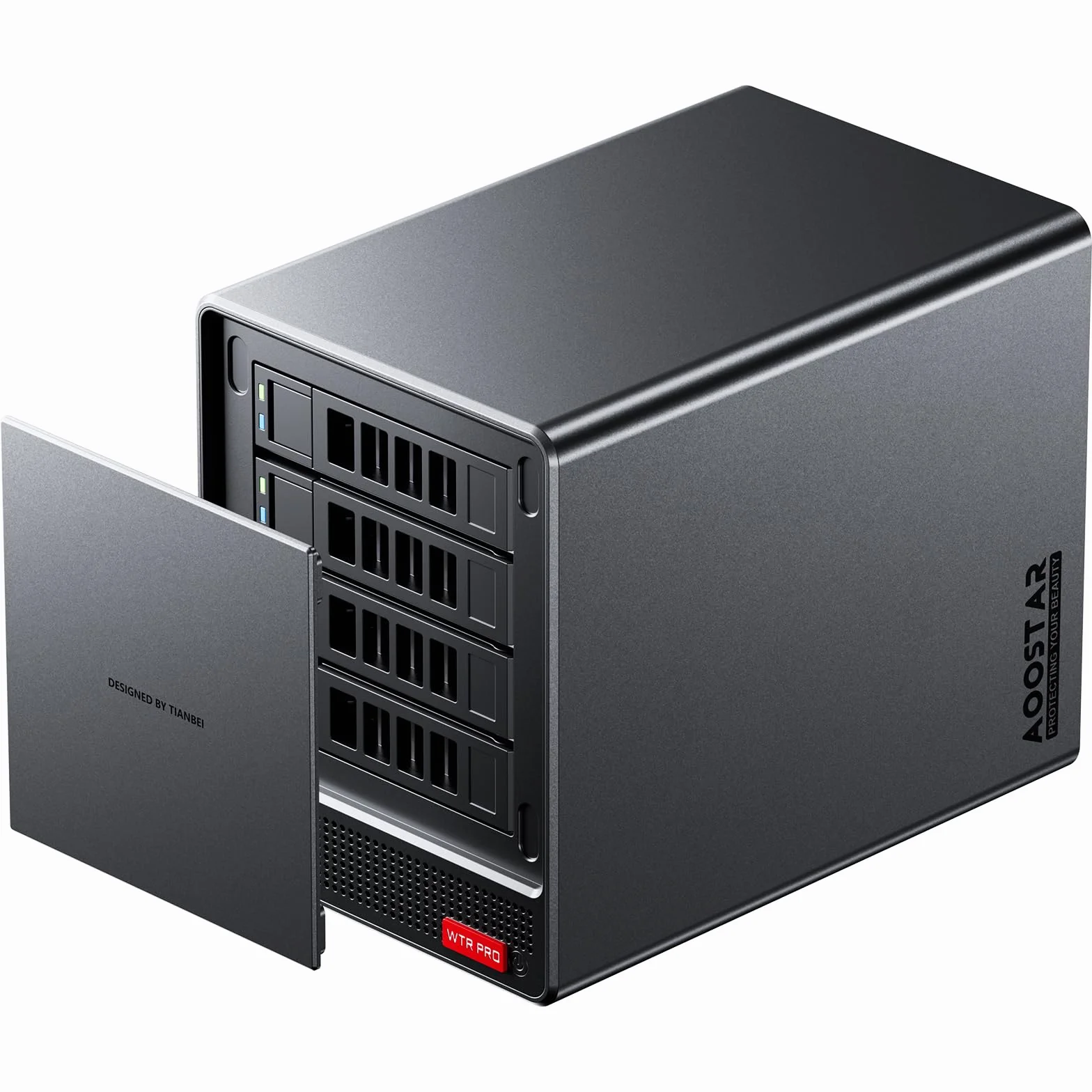 AOOSTAR Ryzen 7 5825U 4 Bay NAS mini PC, 2 gniazda M.2 NVMe, 2,5/3,5" SATAx4