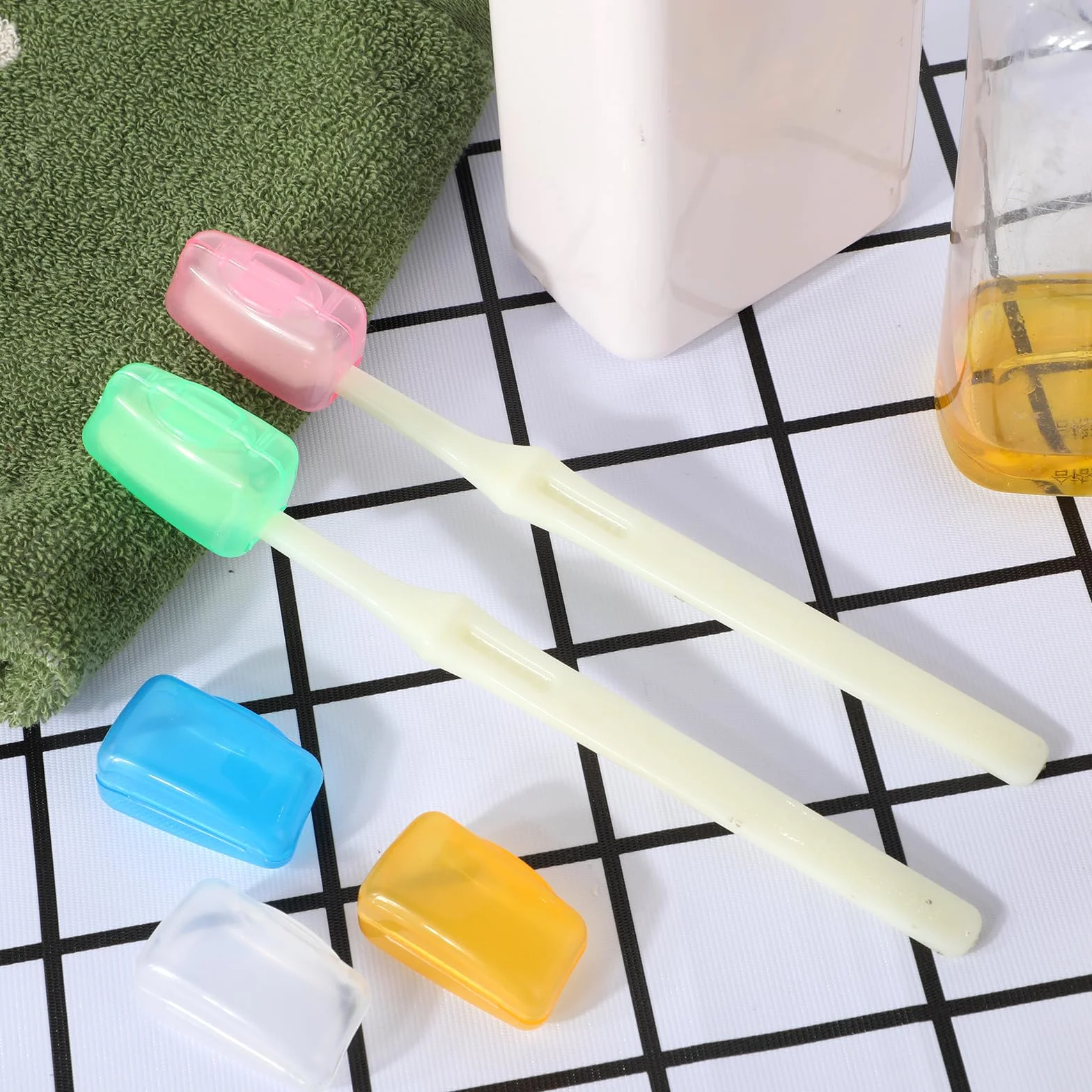 TIESOME 10 etui ochronne na szczoteczka do ząb, przenośne, podróżne, ochrona główki szczoteczka do ząb, do domu, biura, hotelu i na zewnątrz,