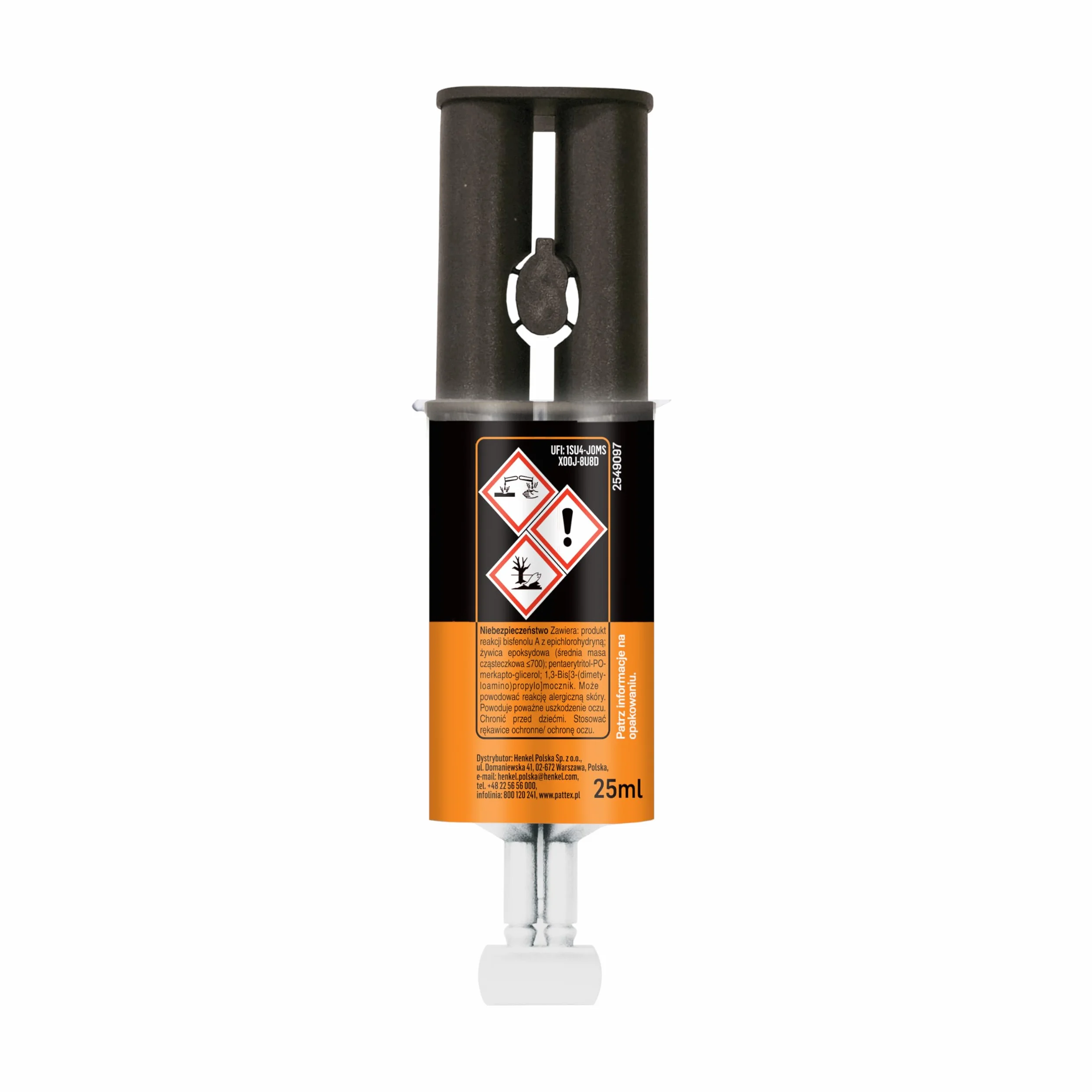 Pattex POWER EPOXY Uniwersalny klej epoksydowy 5 min łatwy w użyciu, bezbarwny, uniwersalny klej szybkowiążący, do naprawiania, klejenia i montażu, 1x25ml