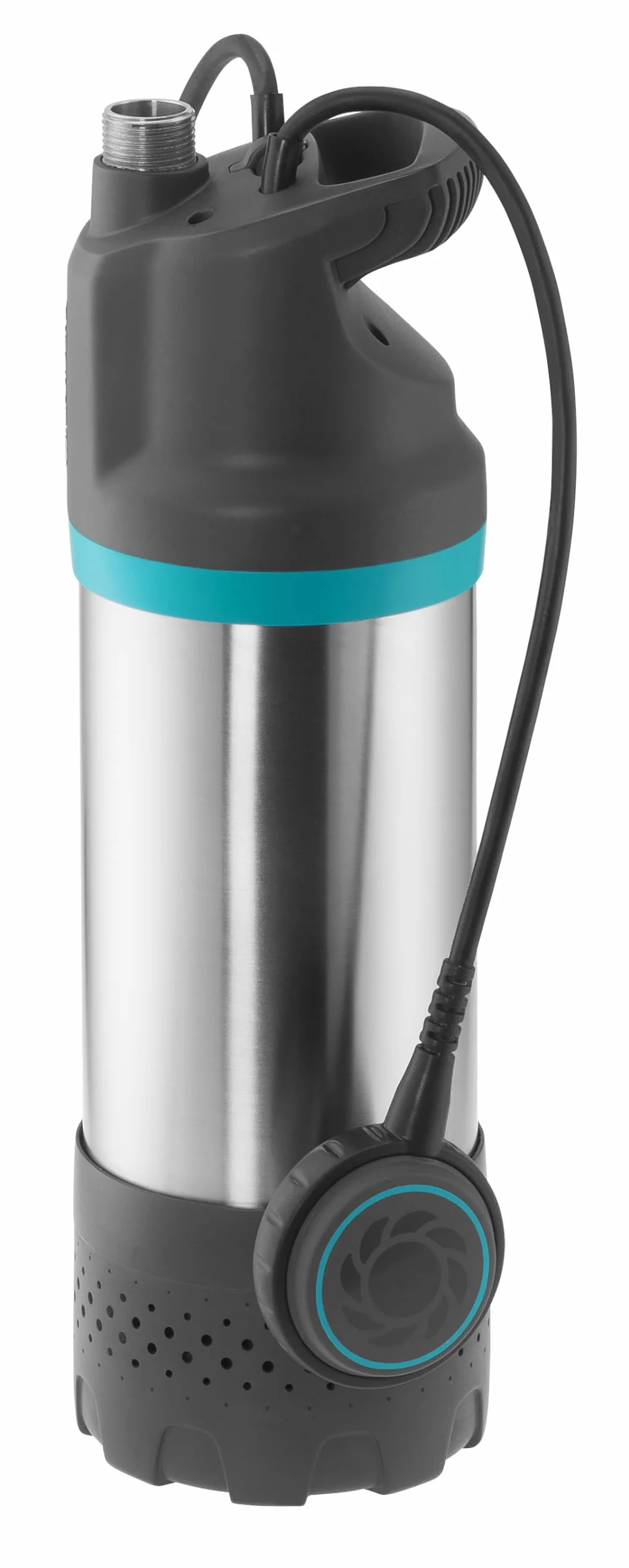 Gardena pompa zanurzeniowo-ciśnieniowa 5900/4 inox: wydajność 5900 l/h, filtr zanieczyszczeń, cicha praca, zabezpieczenie przed pracą na sucho w postaci wyłącznika pływakowego (1768-20)