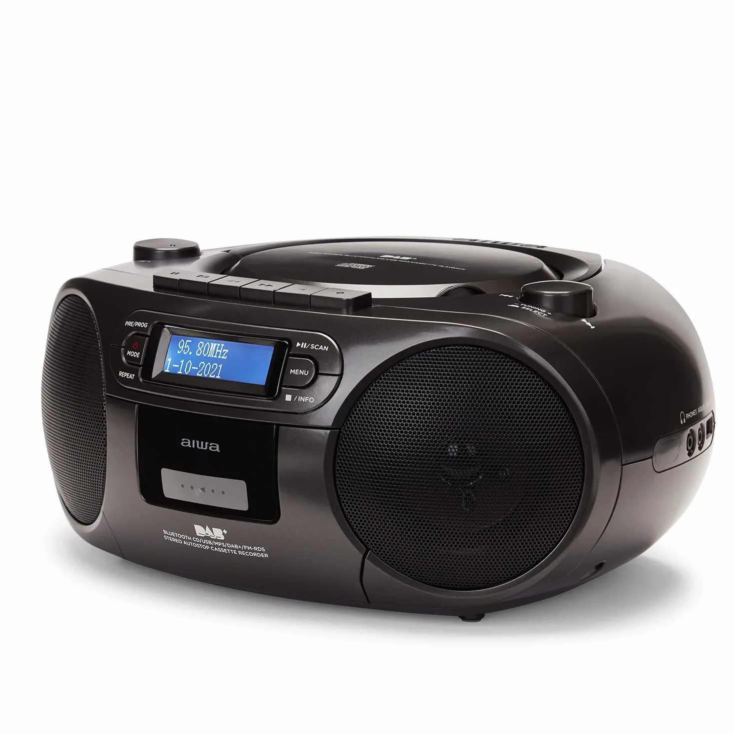 BOOMBOX RADIOODTWARZACZ DAB+, CD/MP3, USB, BT, AUX IN - AIWA BBTC-660DAB/BK