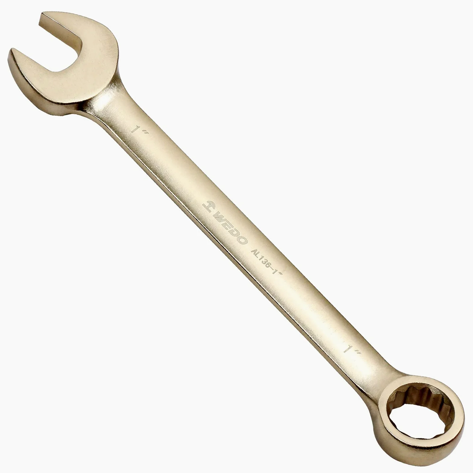 WEDO Klucz płasko-parkingowy, klucz bezpieczeństwa bez iskier, brąz aluminiowy, standard DIN, certyfikat BAM i FM, 24 x 265 mm
