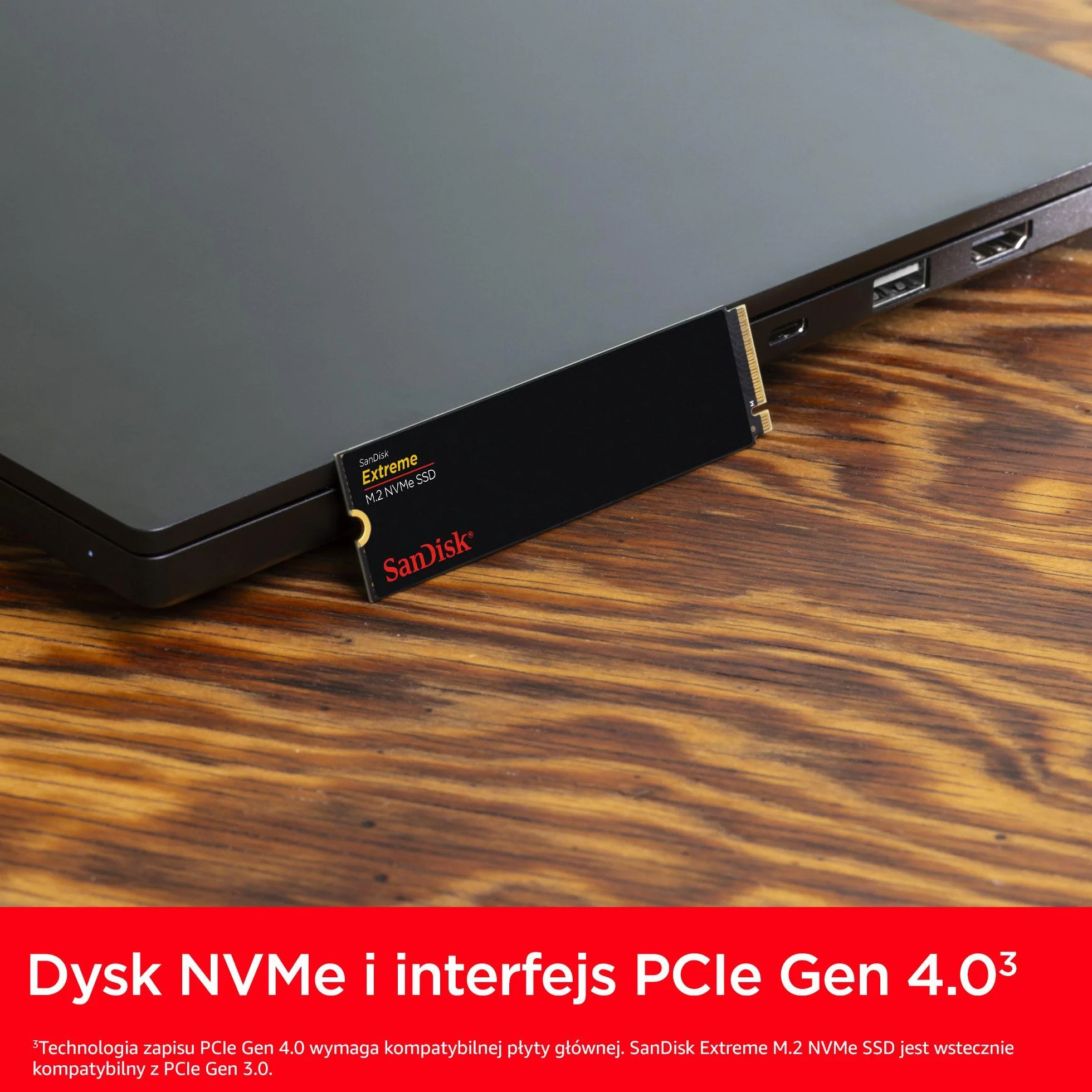 SanDisk Extreme 2TB M.2 NVMe SSD, wewnętrzny dysk SSD, PCIe Gen4, prędkość odczytu do 5150 MB/s, M.2 2280, technologia nCache, 5 lat