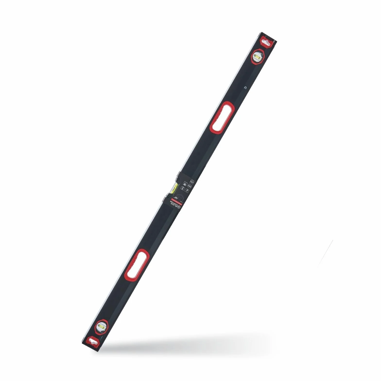 Black Canyon - Poziomica pudełka 122 cm, z podstawą magnetyczną, pomiarem pionowym i poziomym, aluminiowa, plastikowa rama, otwór do zawieszenia, rodzaje fiolek, odpowiednia konstrukcja, zadania