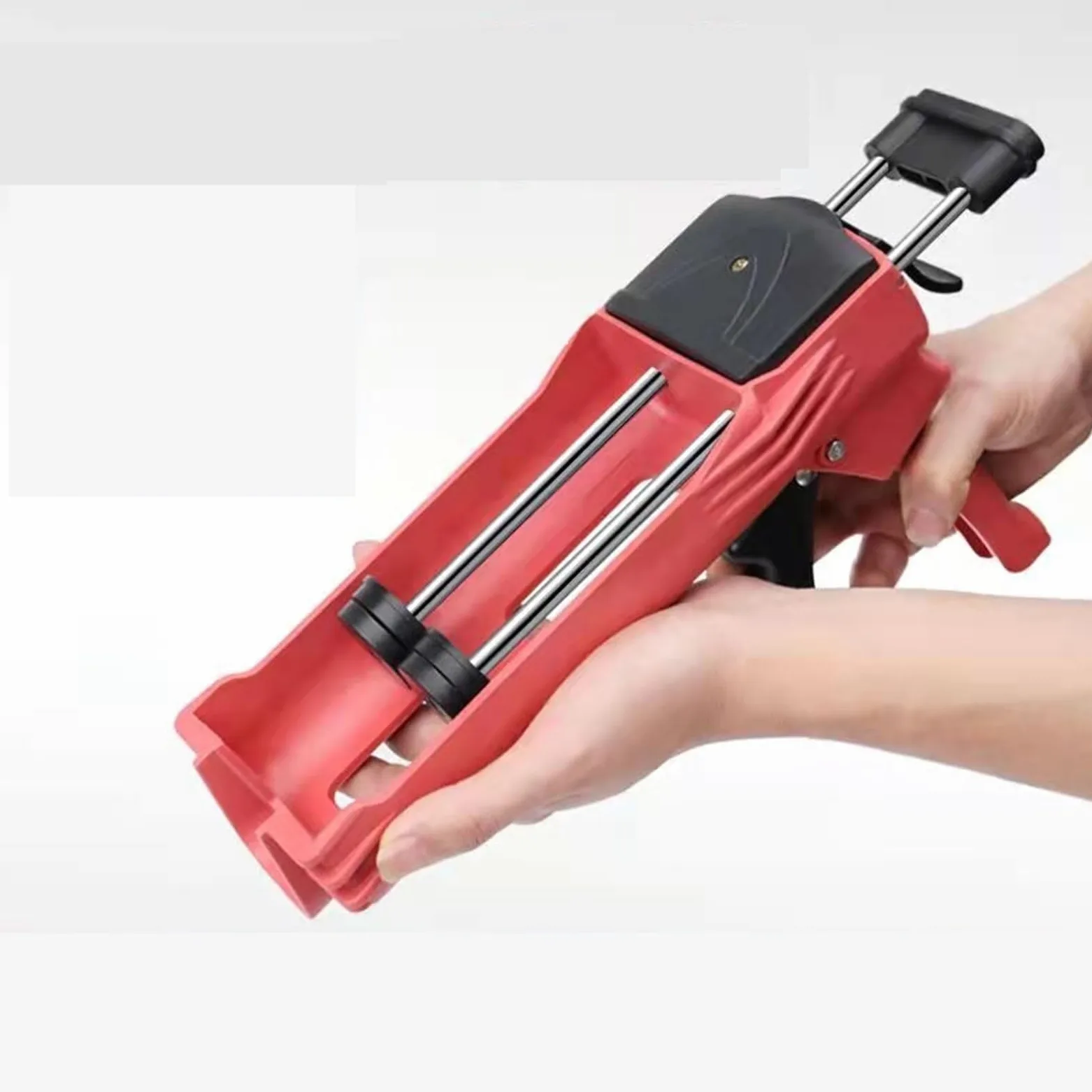 Ręczny pistolet do klejenia, Wytrzymały plastikowy ręczny aplikator kleju do łączenia płytek 400 ml pistolet do kleju i uszczelniania ręczny dwuskładnikowy pistolet do mieszania wkładów