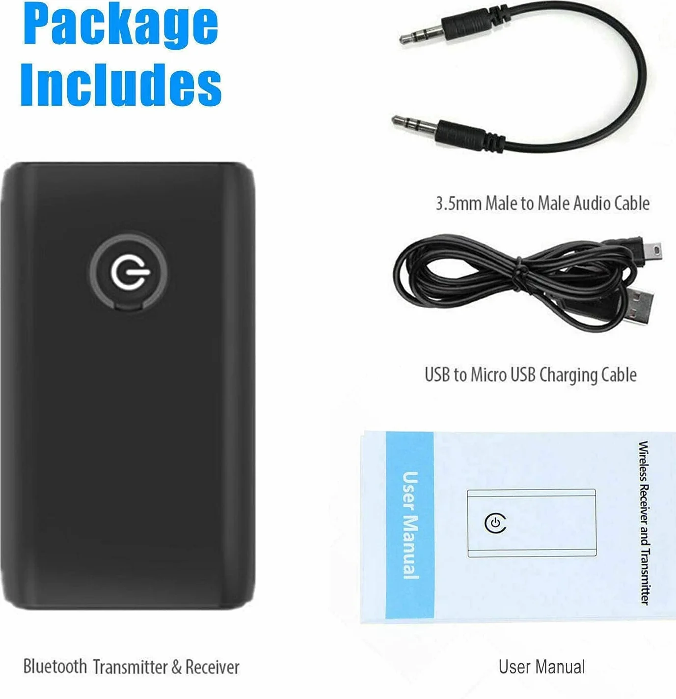 Nadajnik Bluetooth 5.0 2 w 1, Adapter Bluetooth z Gniazdem 3,5 mm APTX i USB, Kompatybilny z TV/PC/Stereo Maiso