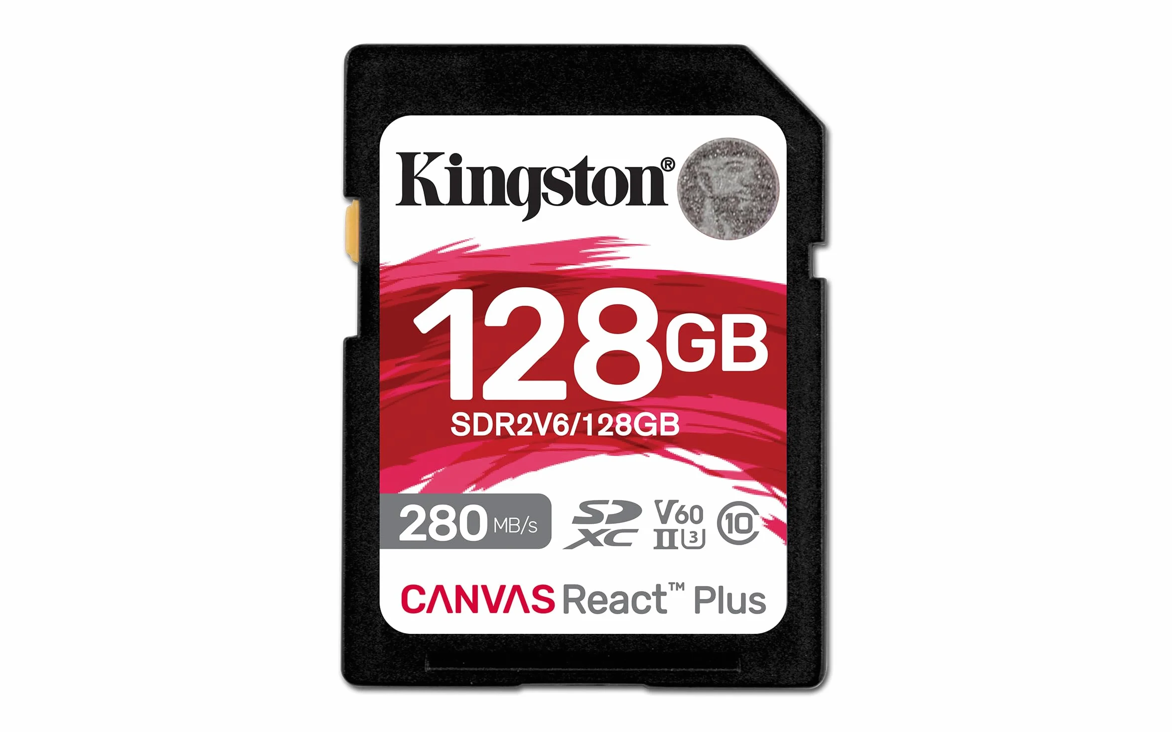 Kingston Canvas React Plus V60 SD 128 GB SDXC UHS-II karta pamięci 280R/100W U3 V60
