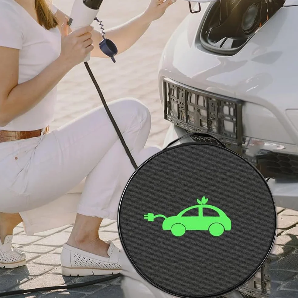 Torba Do Ładowania Samochodu Elektrycznego,Wodoszczelna Torba Na Kable Ev,Przenośna Torba Na Kabel Do Ładowania,Organizator Bagażnika Kabel,Samochodu,Bagażnika,Kemping,Kiuiom