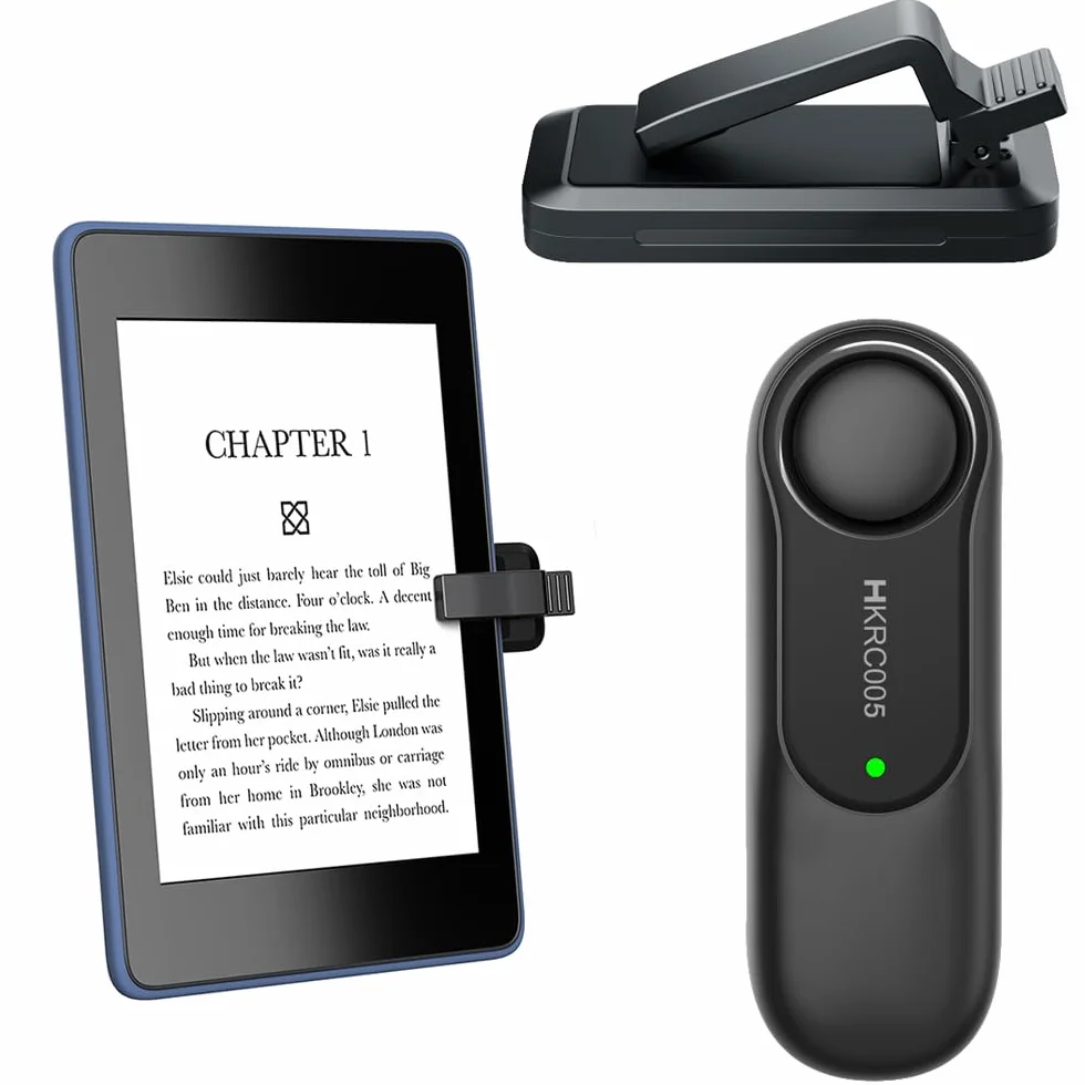 Kontroler e-czytnika do Kindle iPad iPhone Android, zdalne przewracanie stron, czarny